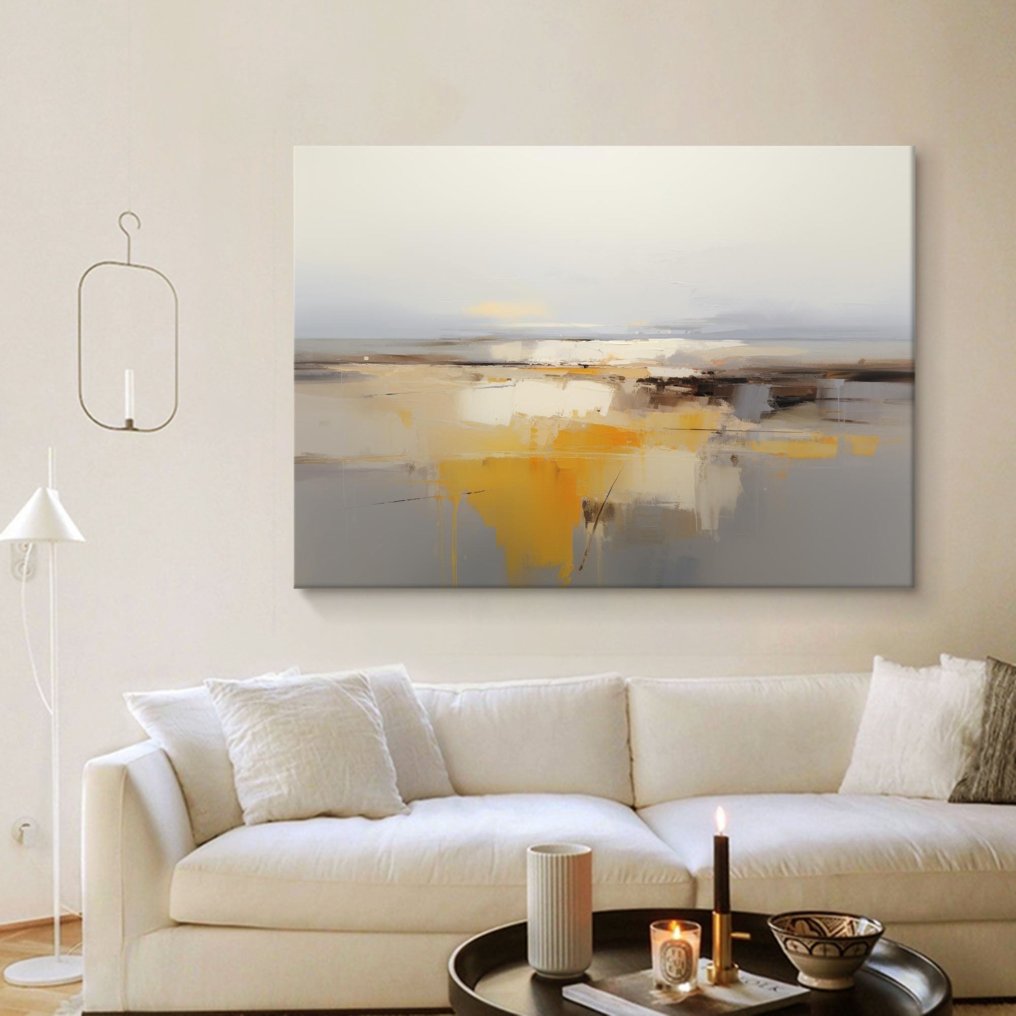 Golden Horizon Abstract Landscape