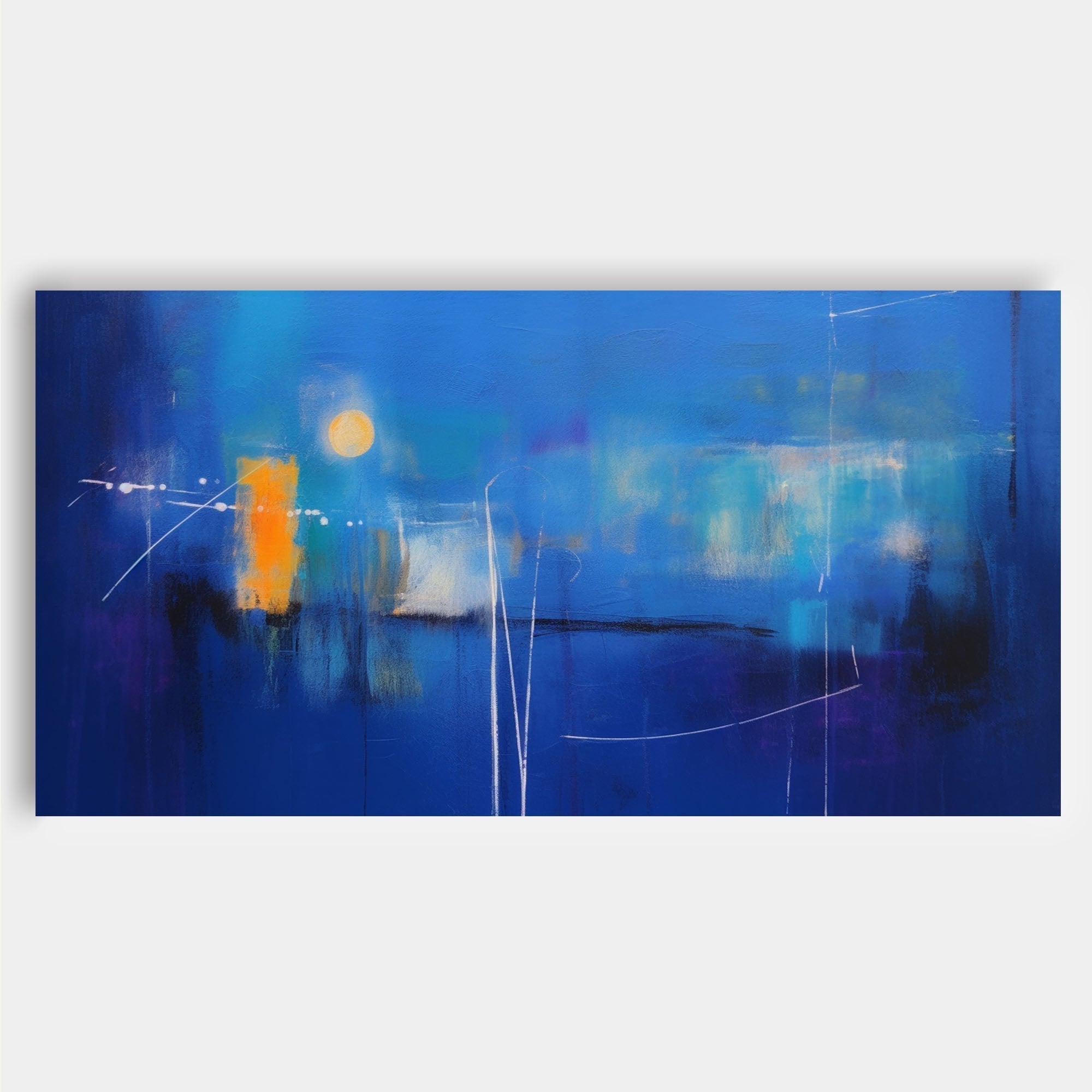 Luminous Blue Abstract Horizon