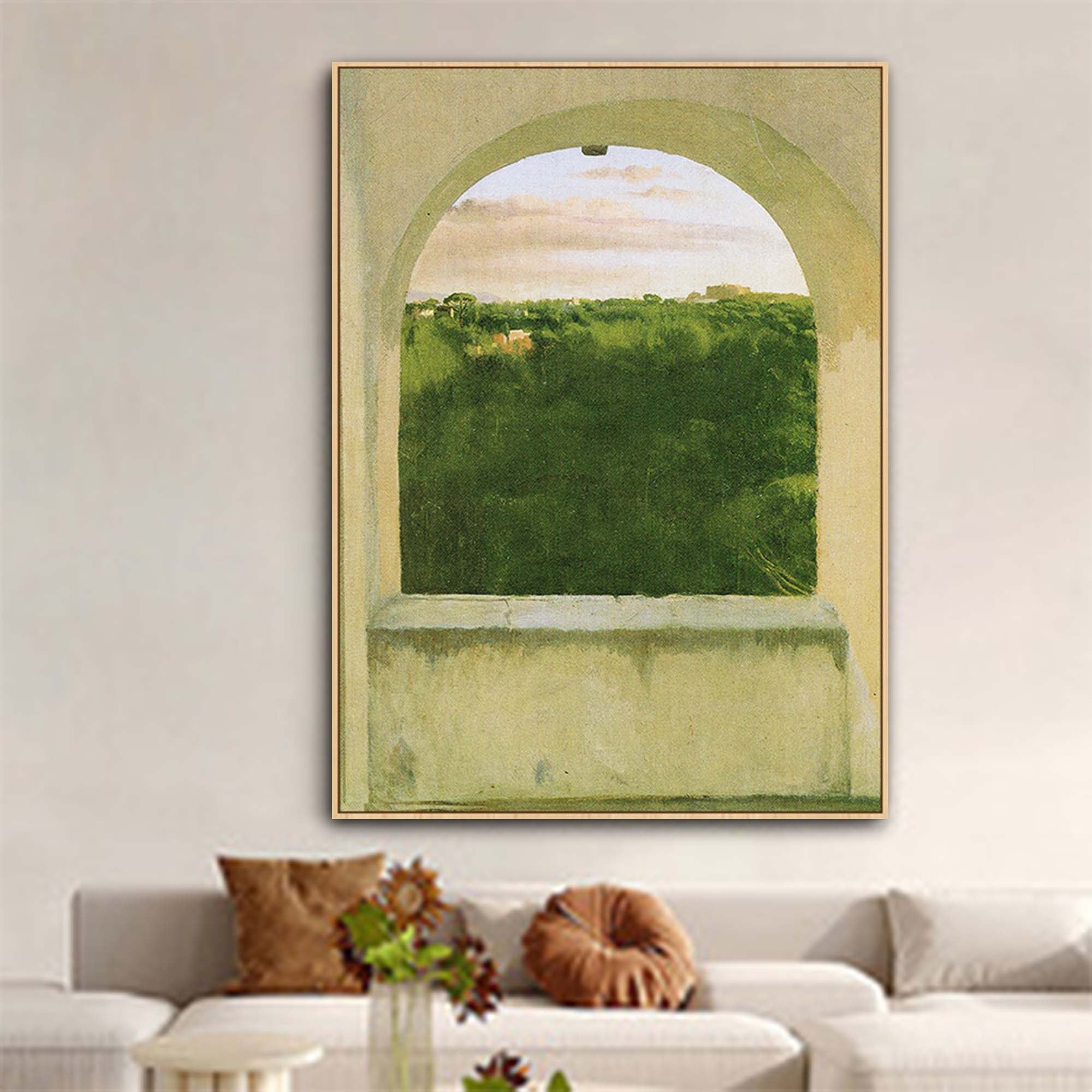 Framed Serenity: View Through the Arch