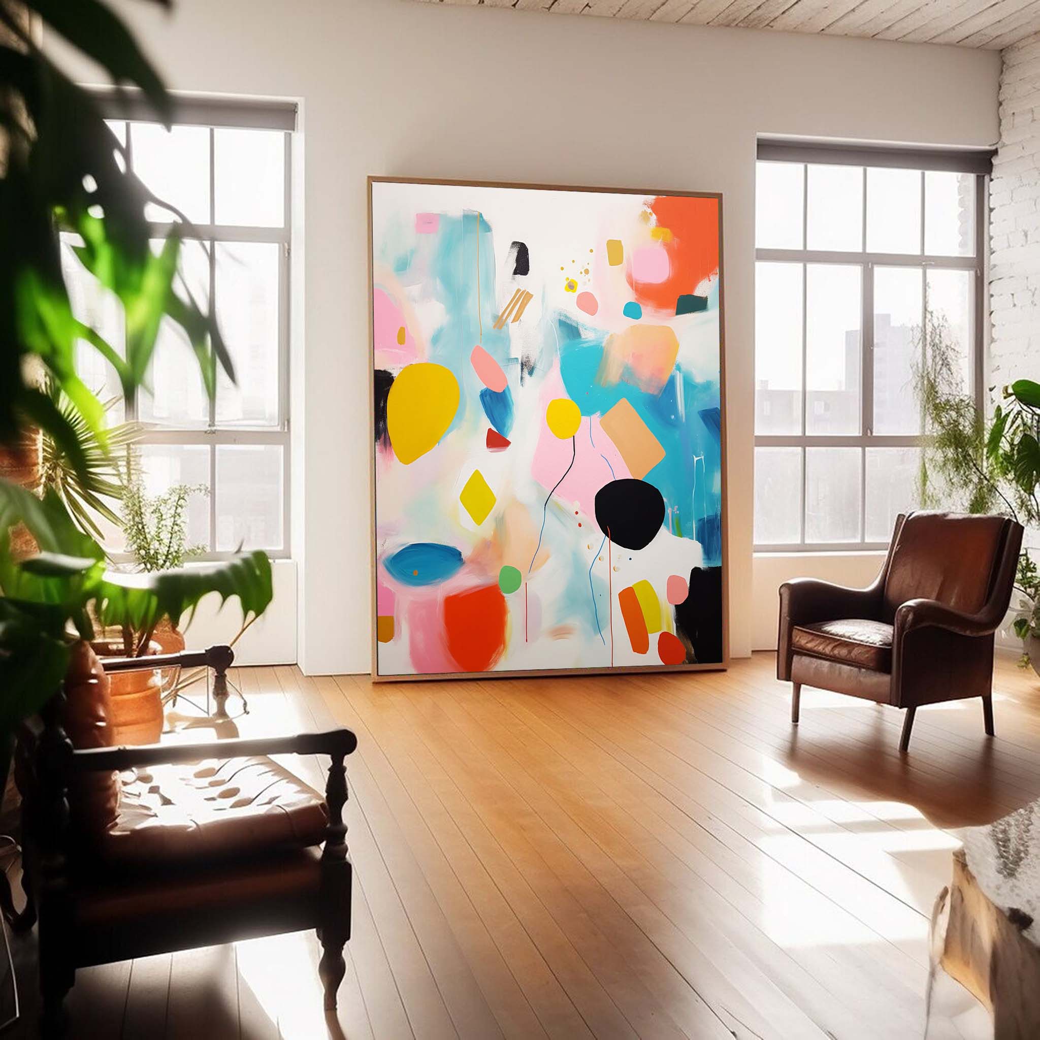 Playful Geometric Abstract Art