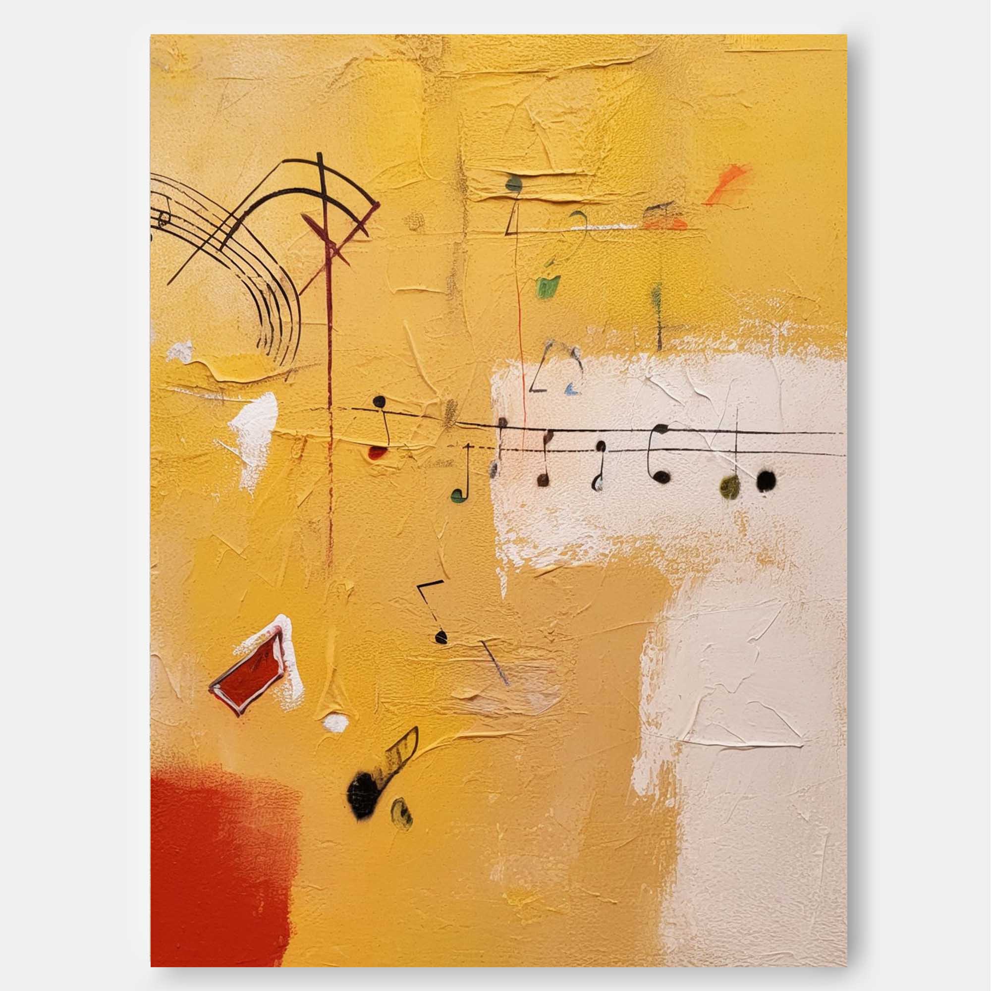 Melodic Abstract Symphony in Yellow
