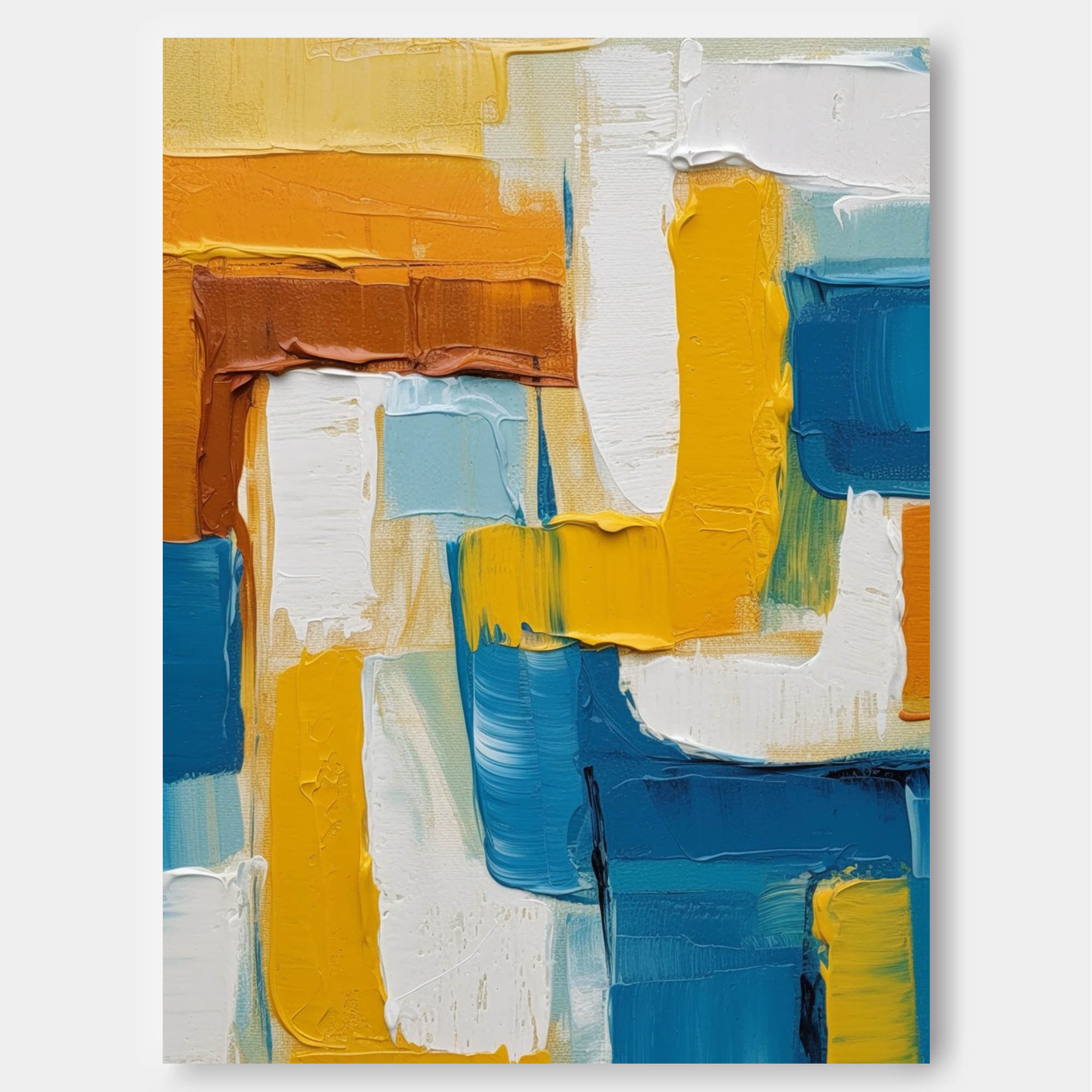 Layered Harmony in Blue and Gold