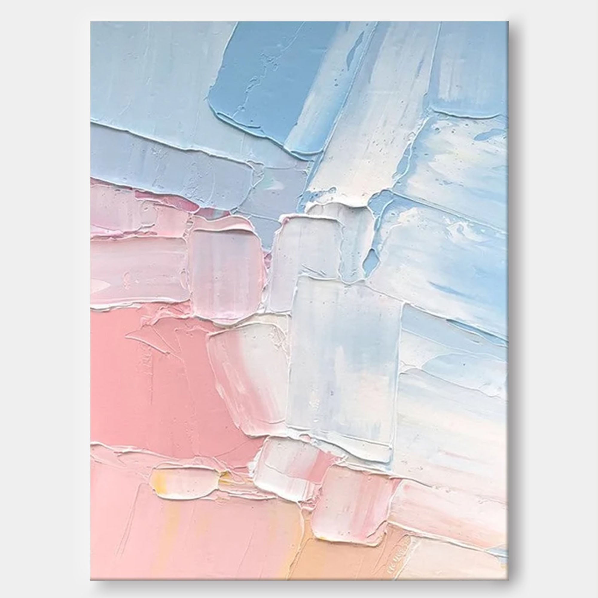Soft Pastel Palette Knife Abstract Art