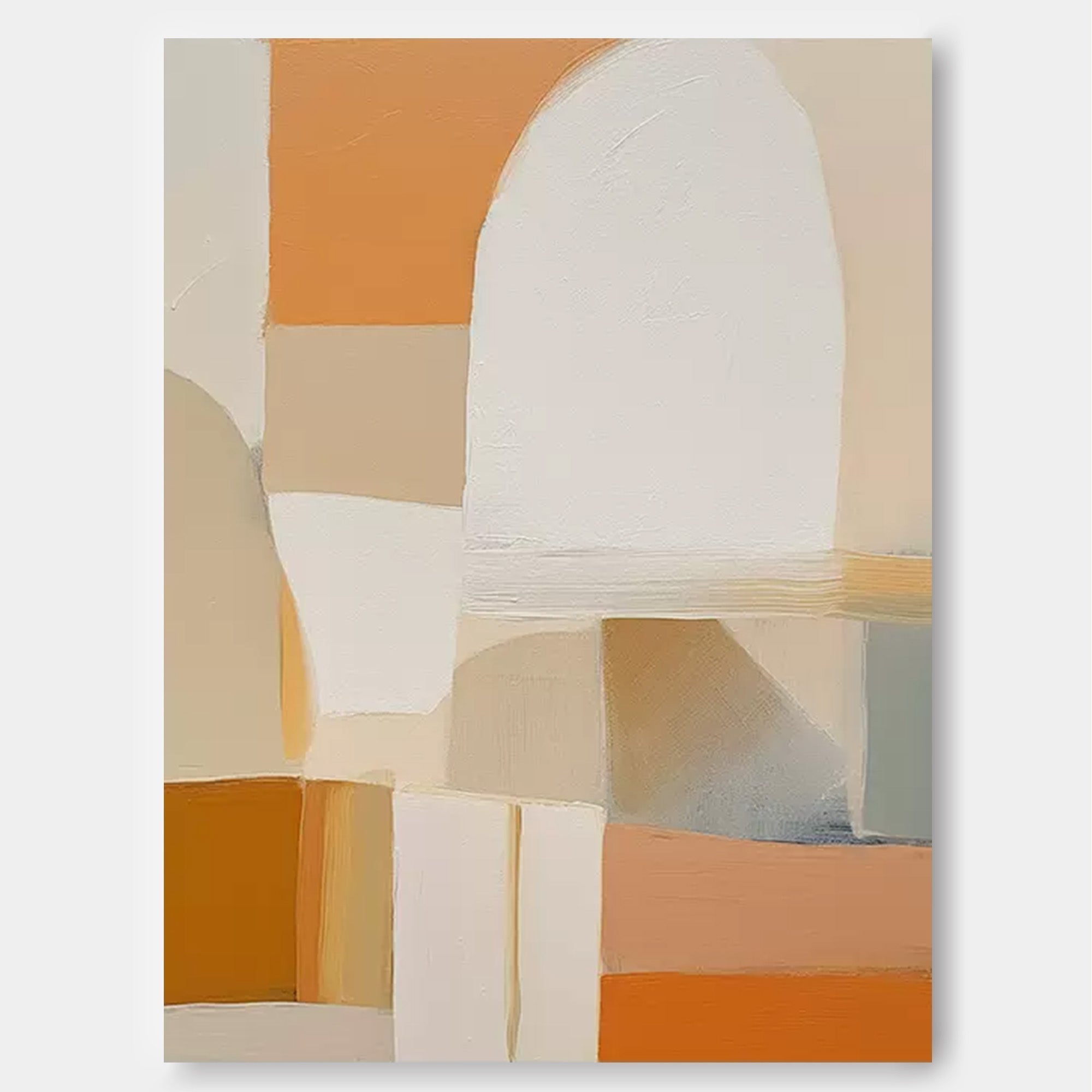 Soft Curves and Warm Hues Abstract Art