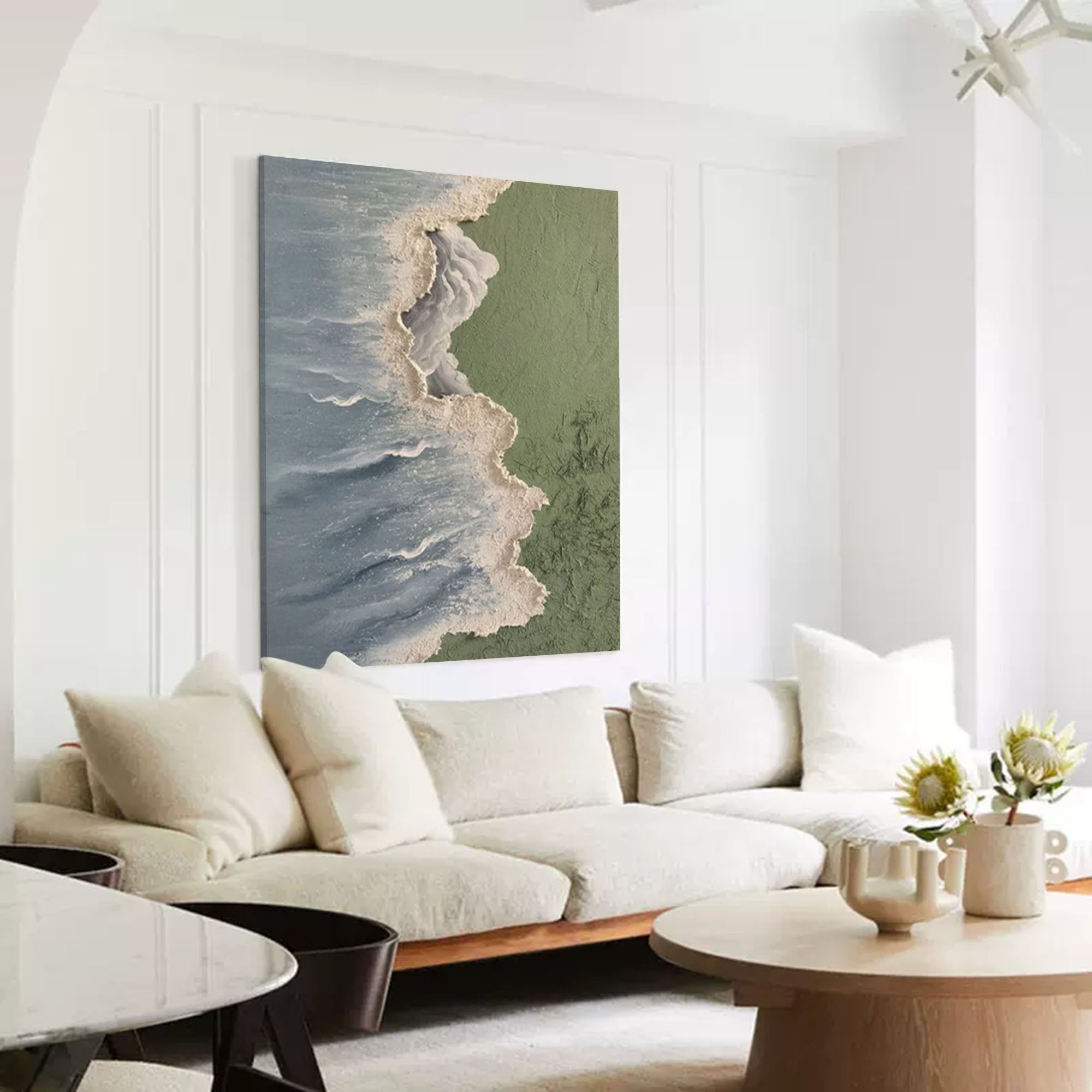 Textured Coastal Shoreline Art