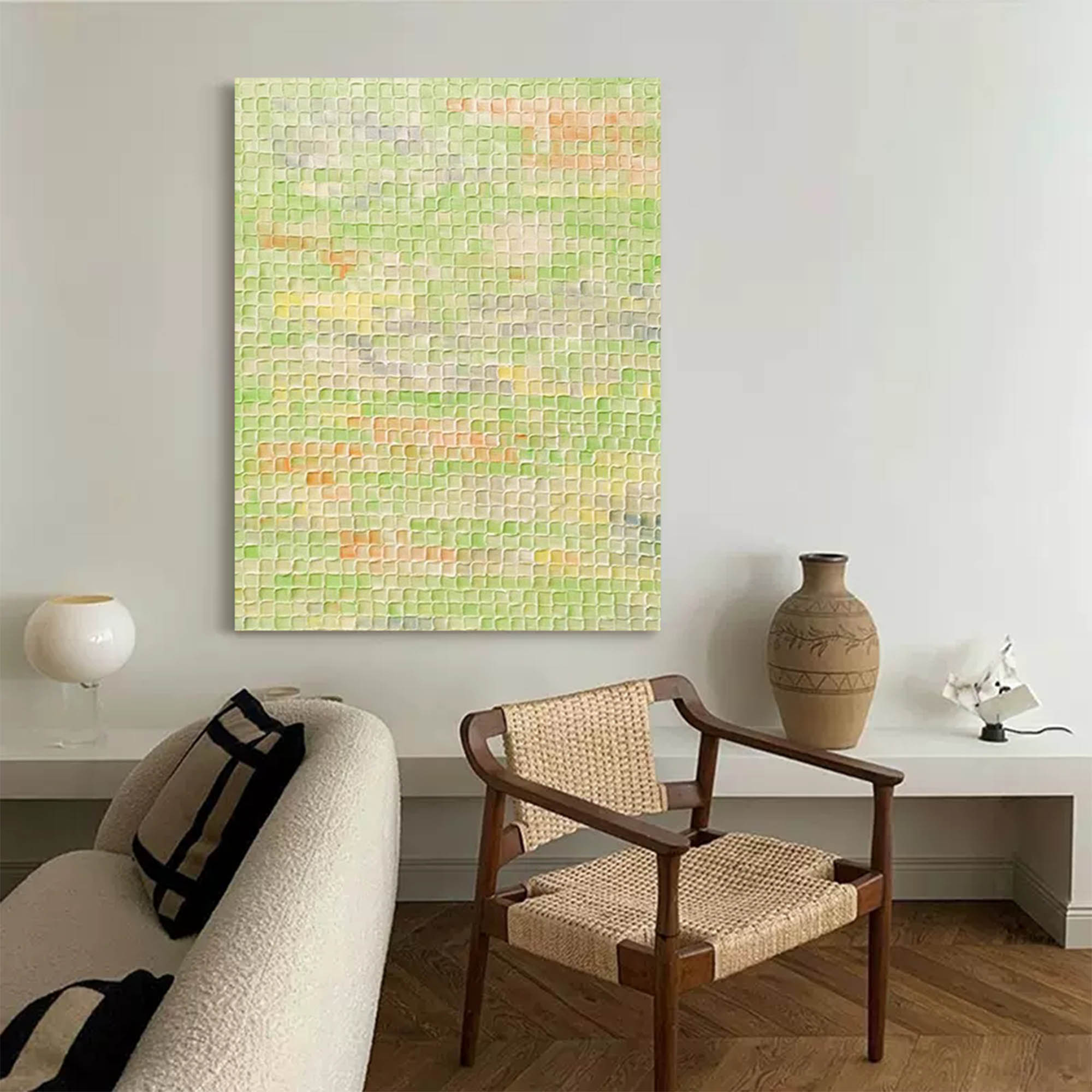 Spring Fields Textured Abstract Art