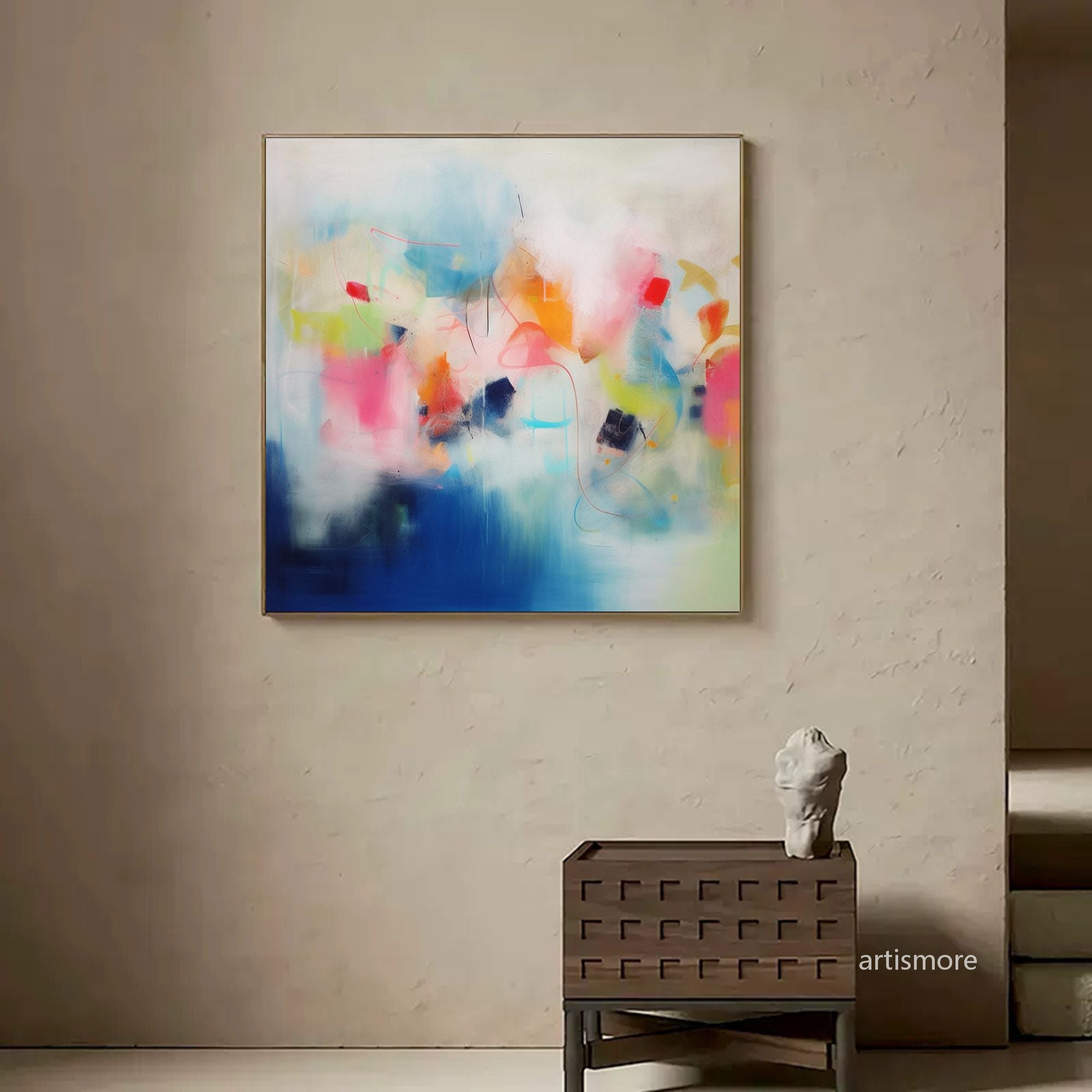 Vibrant Abstract Color Flow Art