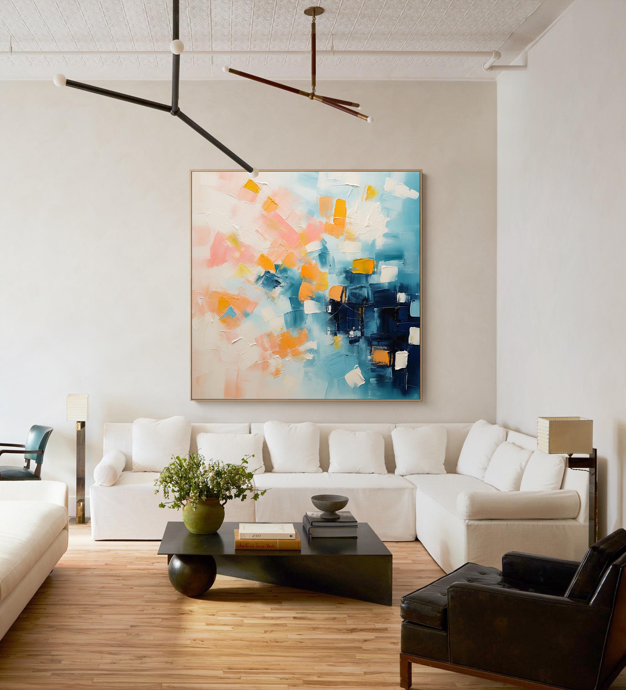 Soft Pastel Abstract Canvas Art