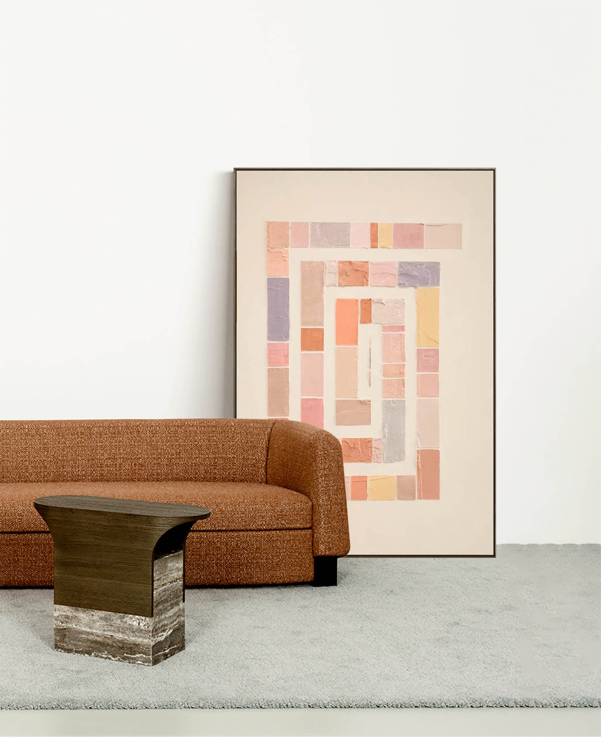 Soft Spiral: Pastel Geometric Harmony