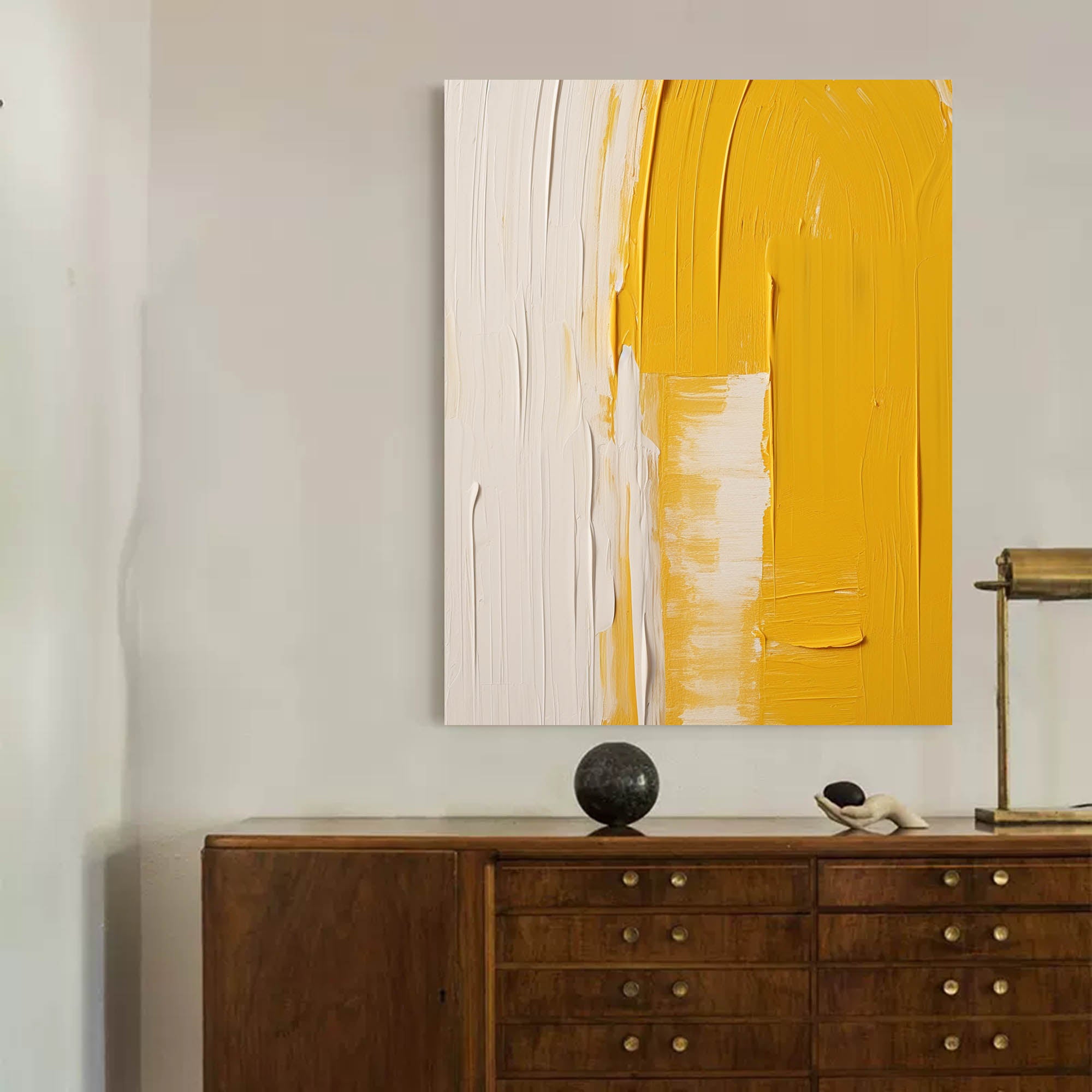 Sunlit Abstract Texture Canvas