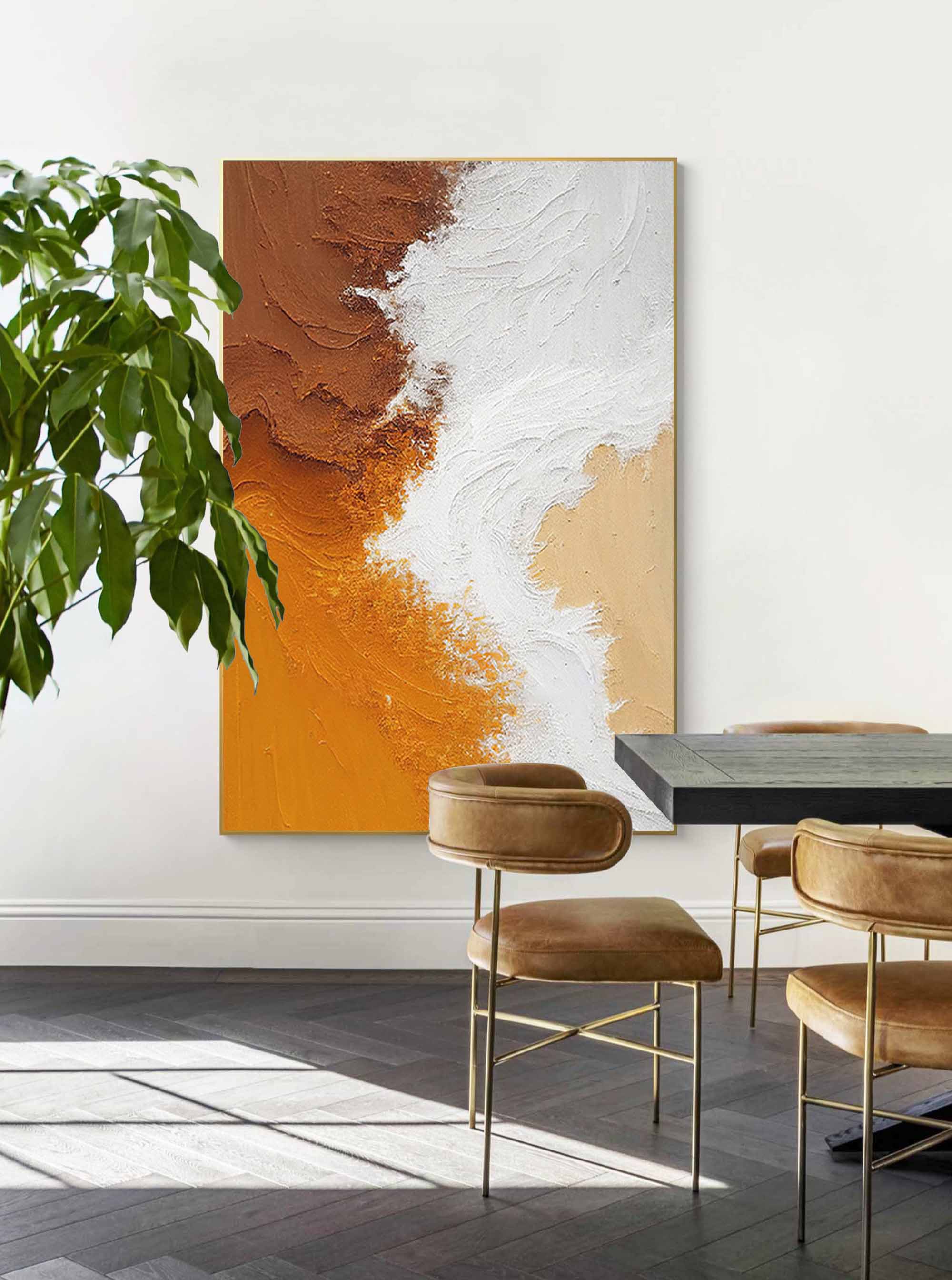 Textured Earth Tones Abstract Art