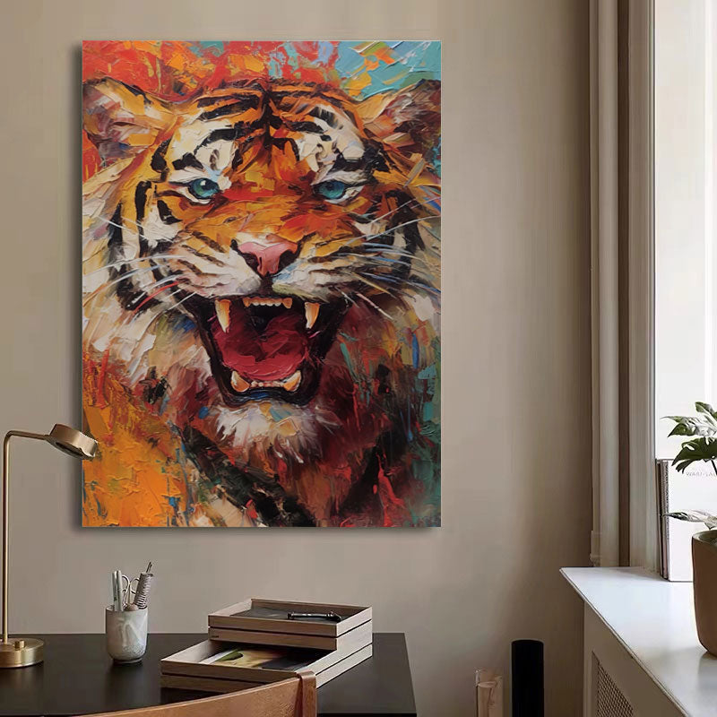 Ferocious Tiger in Vibrant Fury