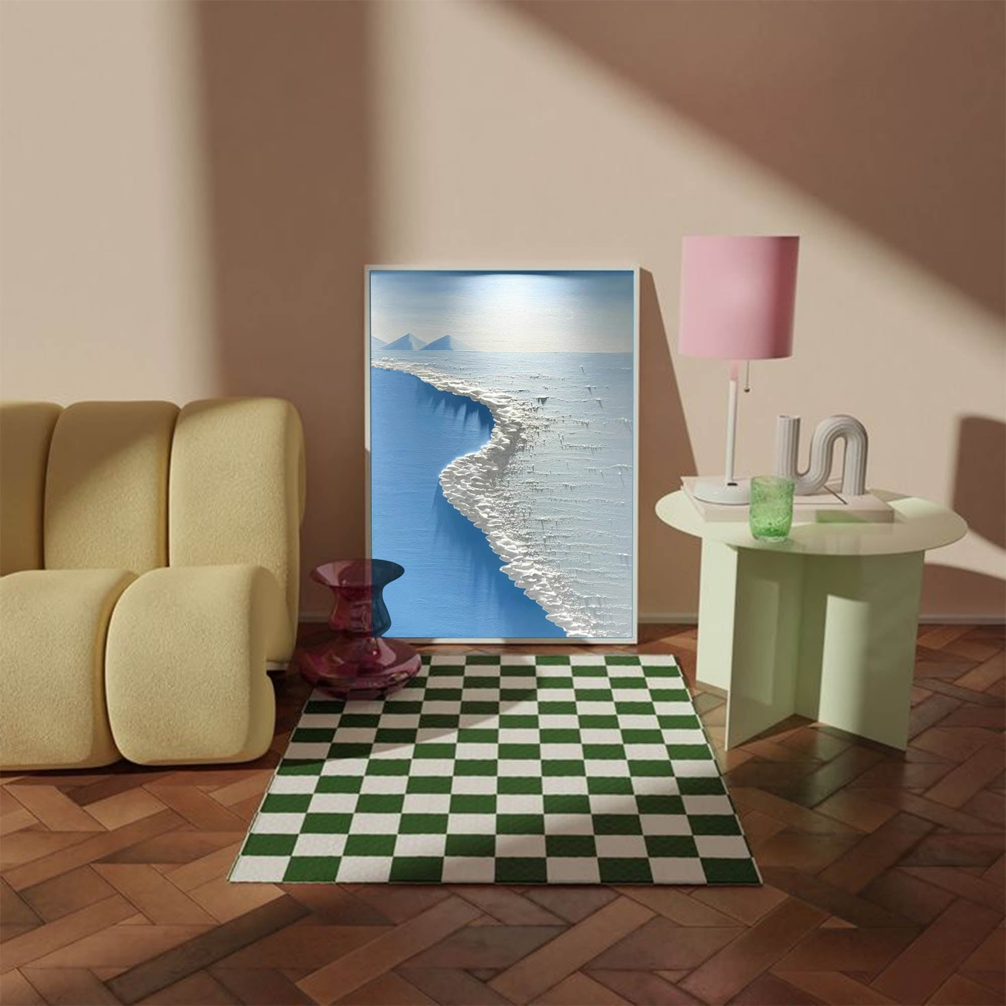 Textured Coastline: Abstract Ocean Serenity