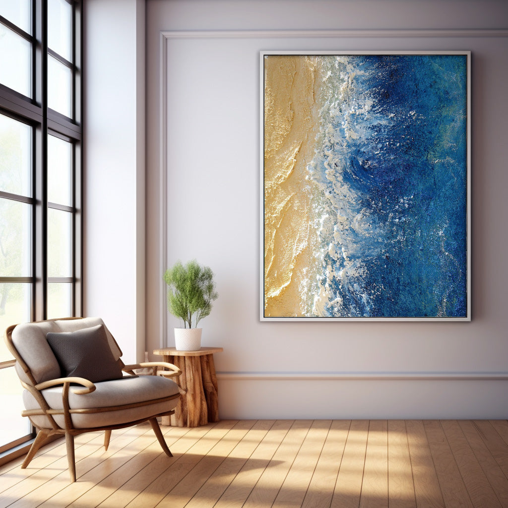 Abstract Diptych in Teal and Gold