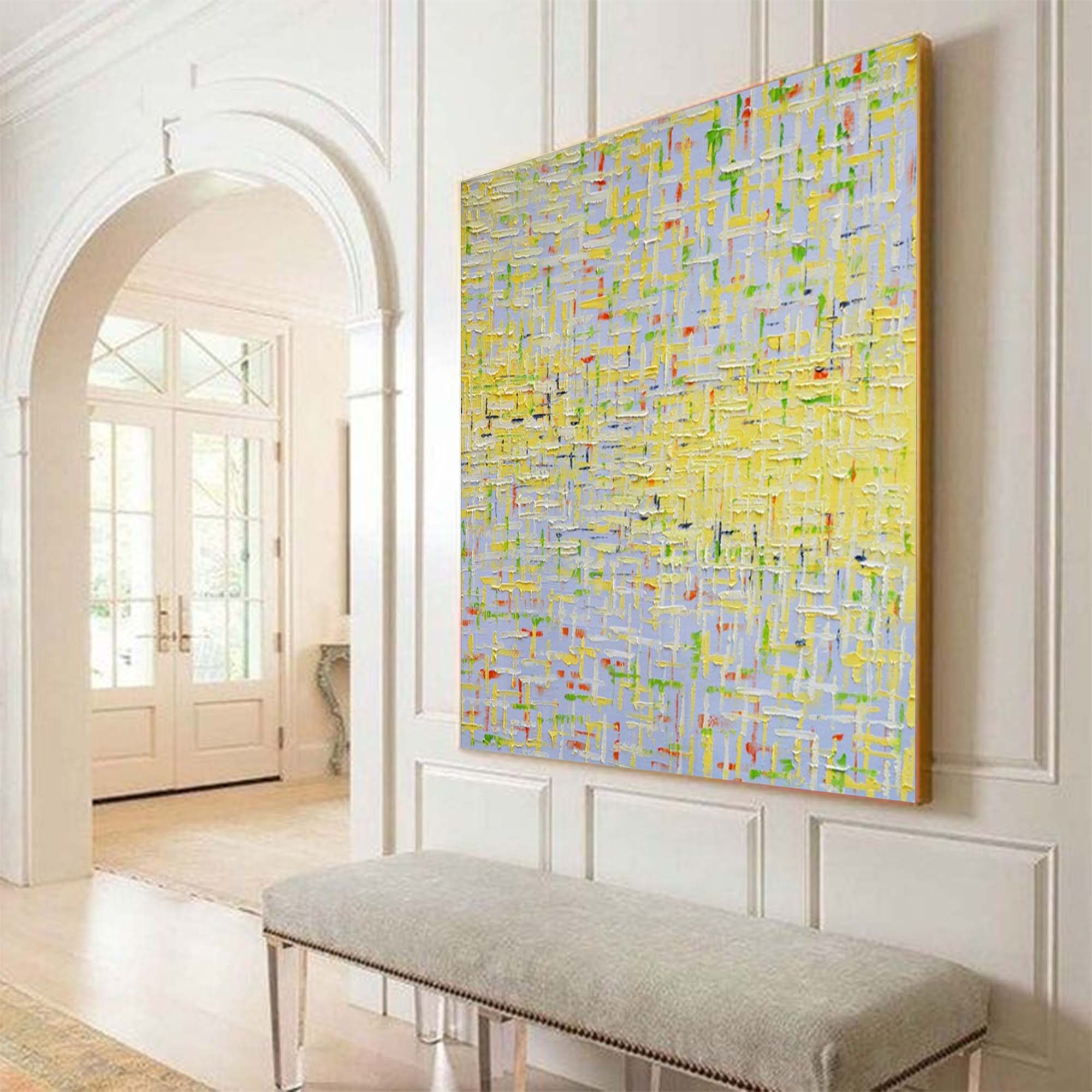 Textured Abstract Pastel Canvas Art