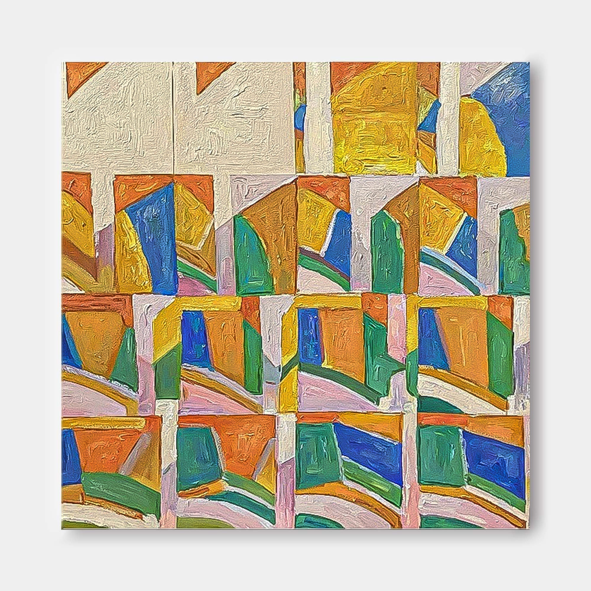 Geometric Abstract Pattern Canvas Art