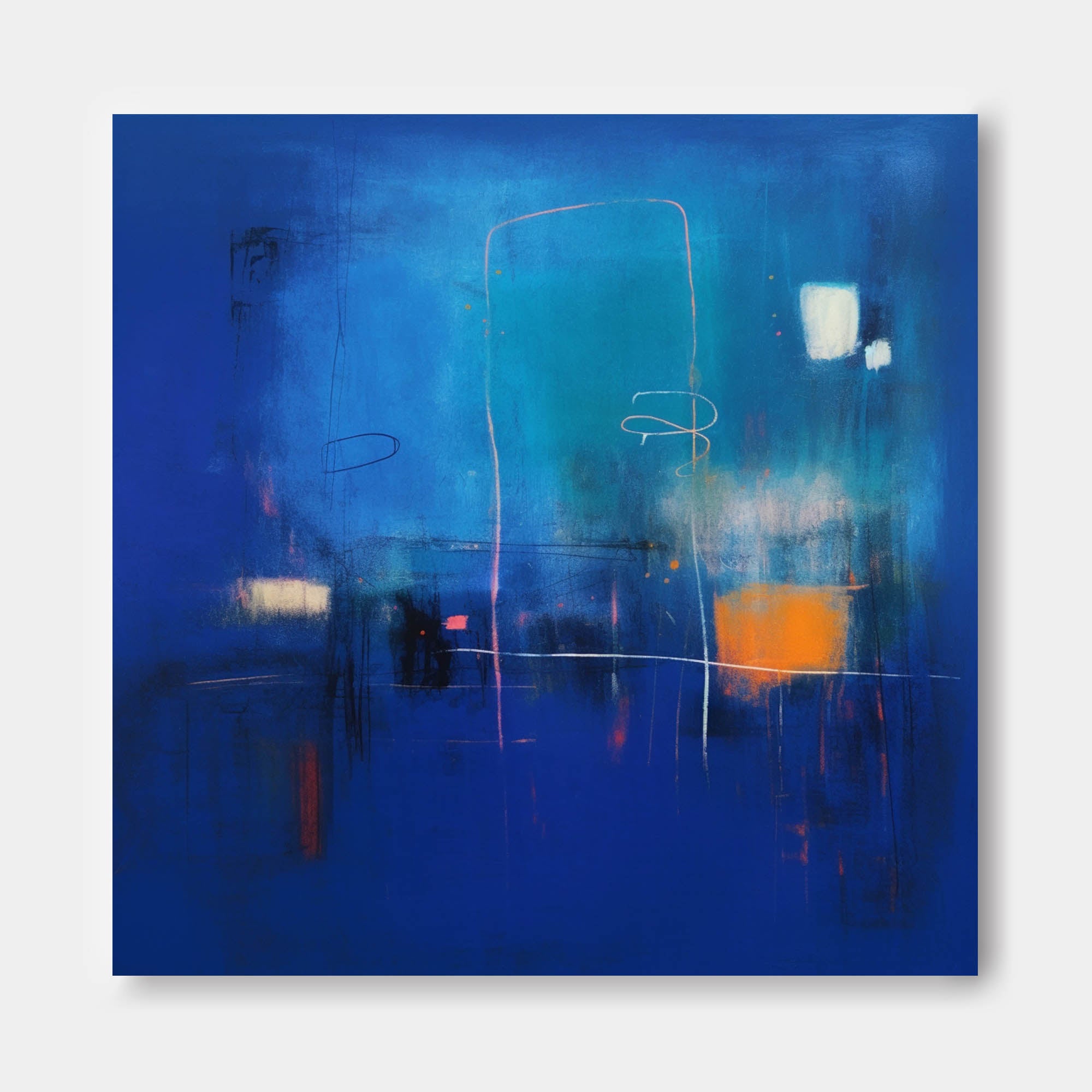 Midnight Blue Abstract Dream Art