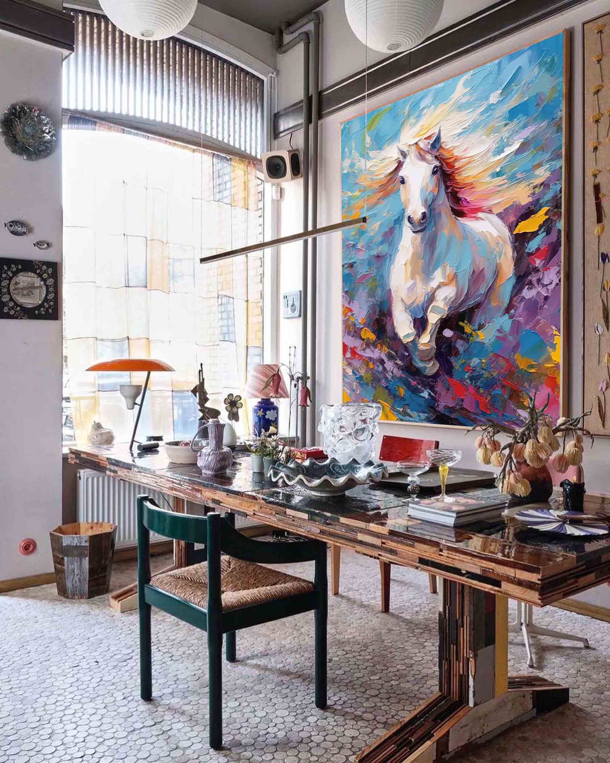 Wild Spirit – Energetic Horse Oil Painting on Canvas