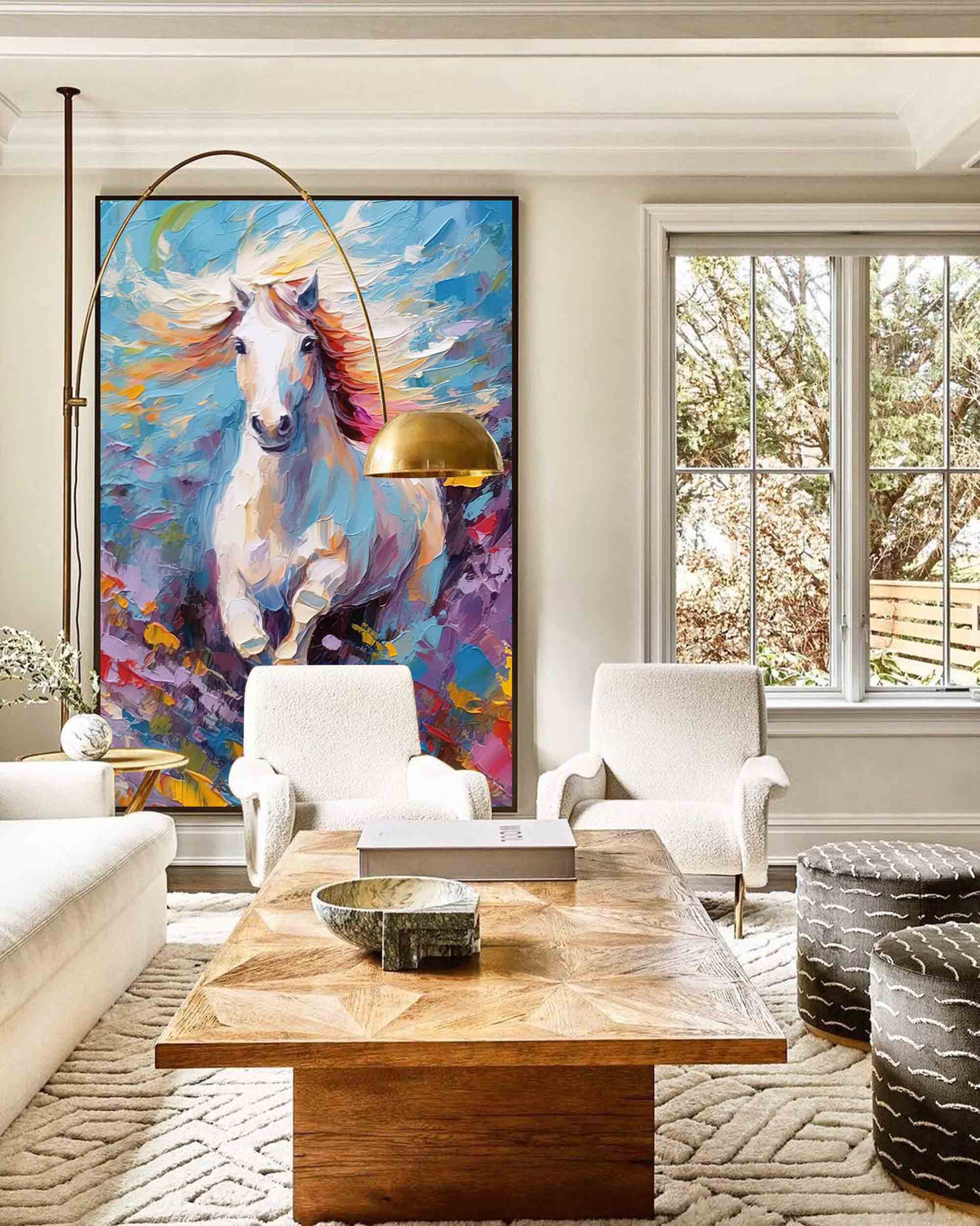 Wild Spirit – Energetic Horse Oil Painting on Canvas