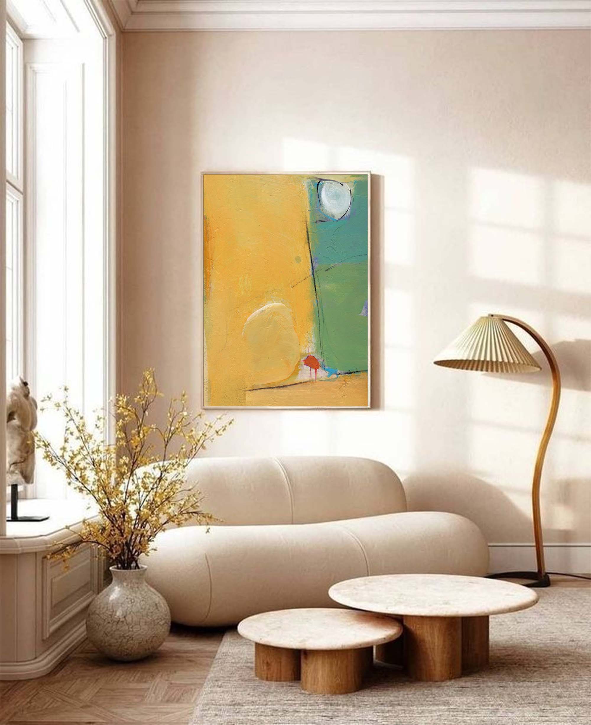 Minimalist Abstract Pastel Canvas Art
