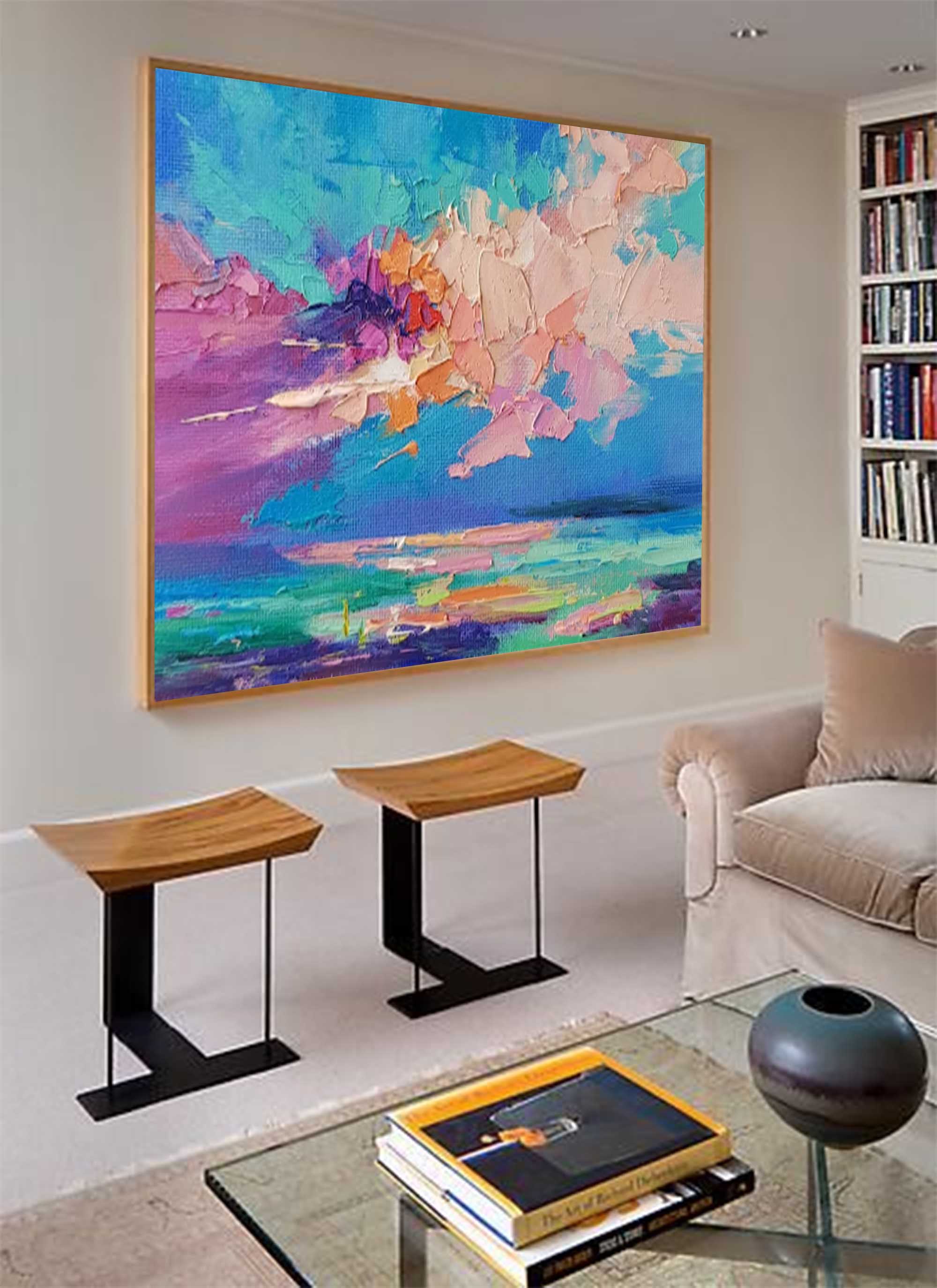 Vibrant Abstract Sky and Sea Art