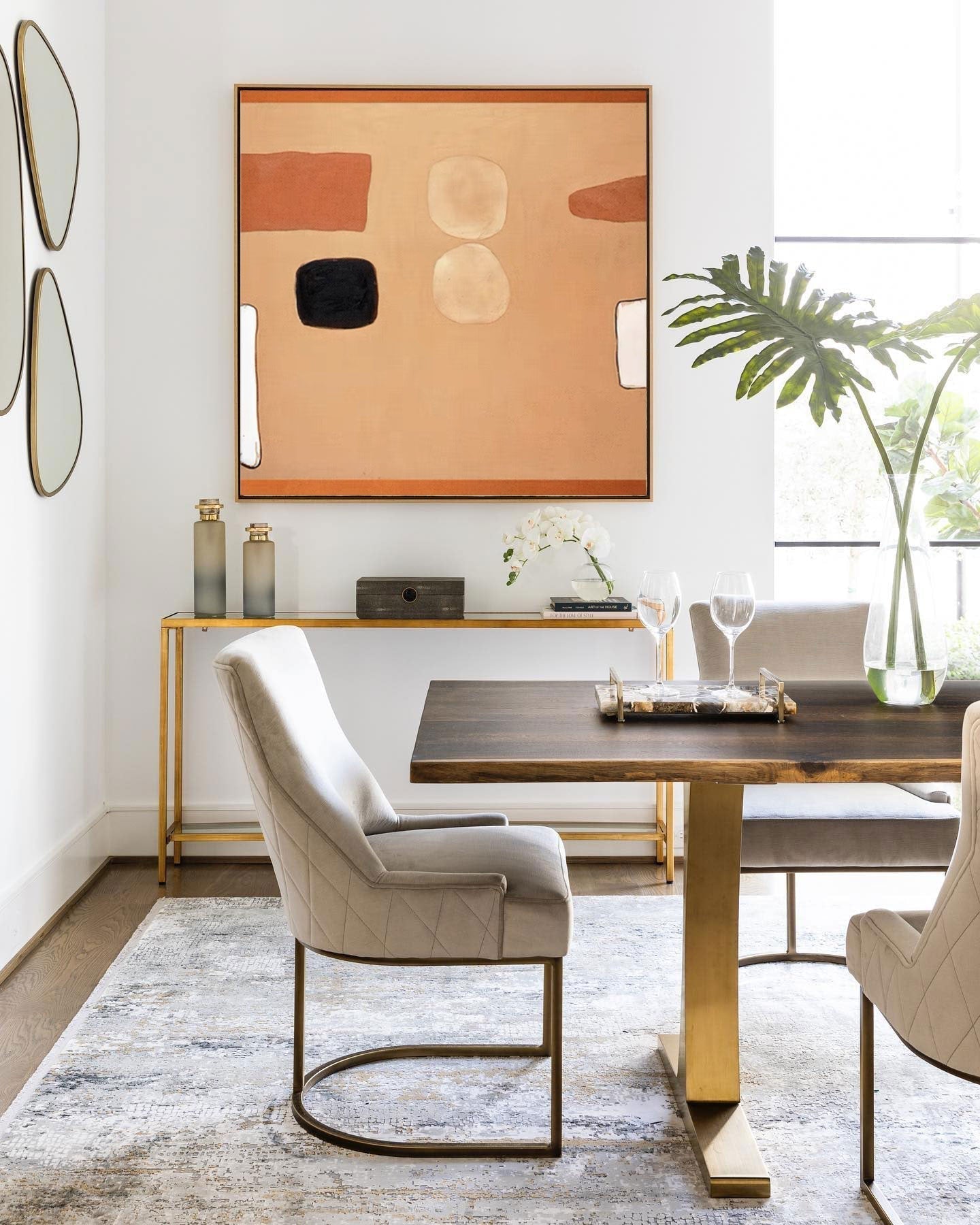 Geometric Minimalist Abstract Oil Painting