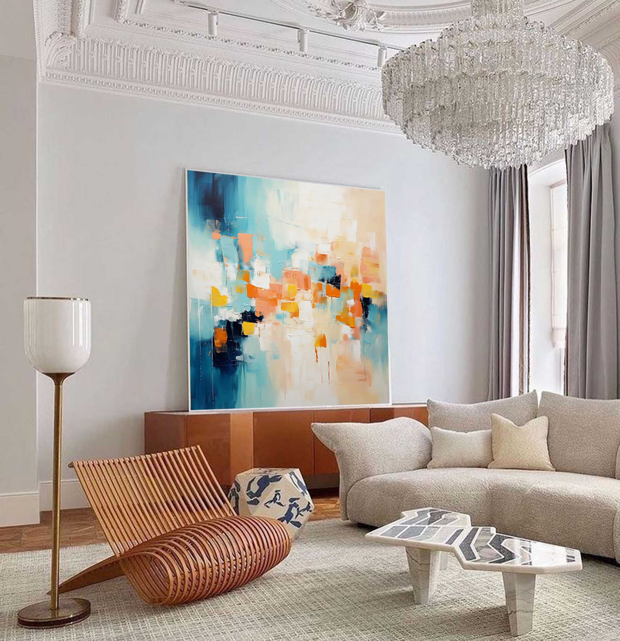 Modern Abstract Vibrant Canvas Art