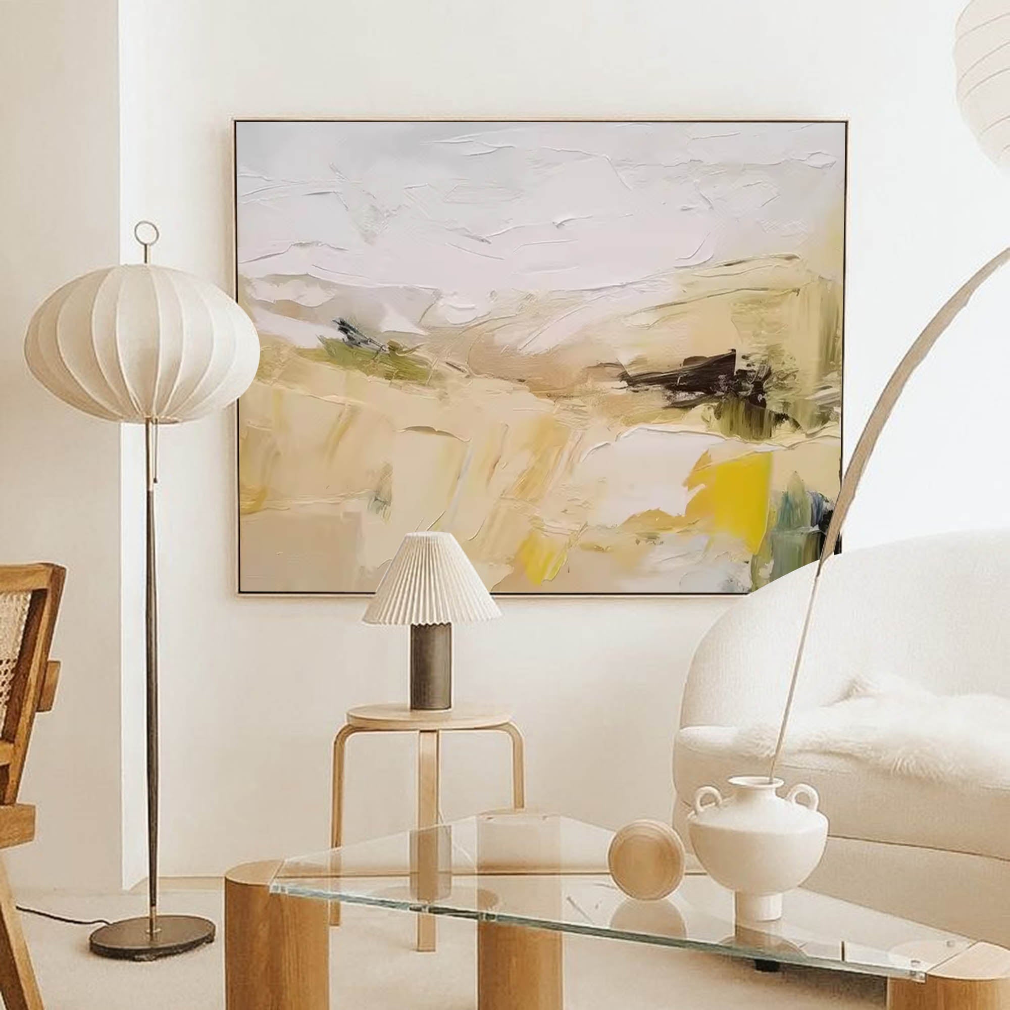 Textured Minimalist Landscape Art
