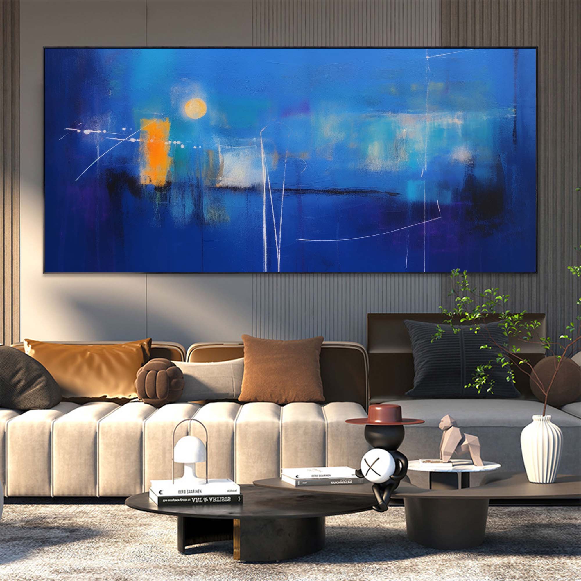 Luminous Blue Abstract Horizon