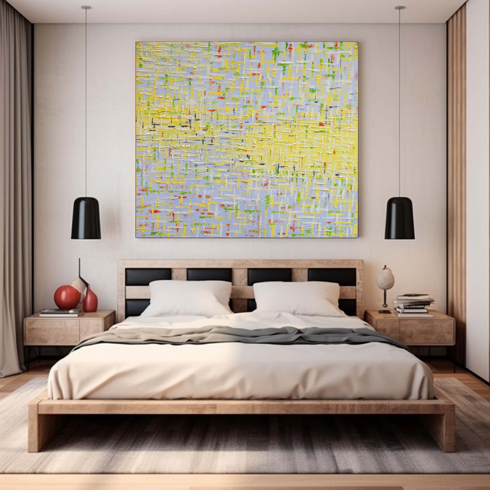 Textured Abstract Pastel Canvas Art