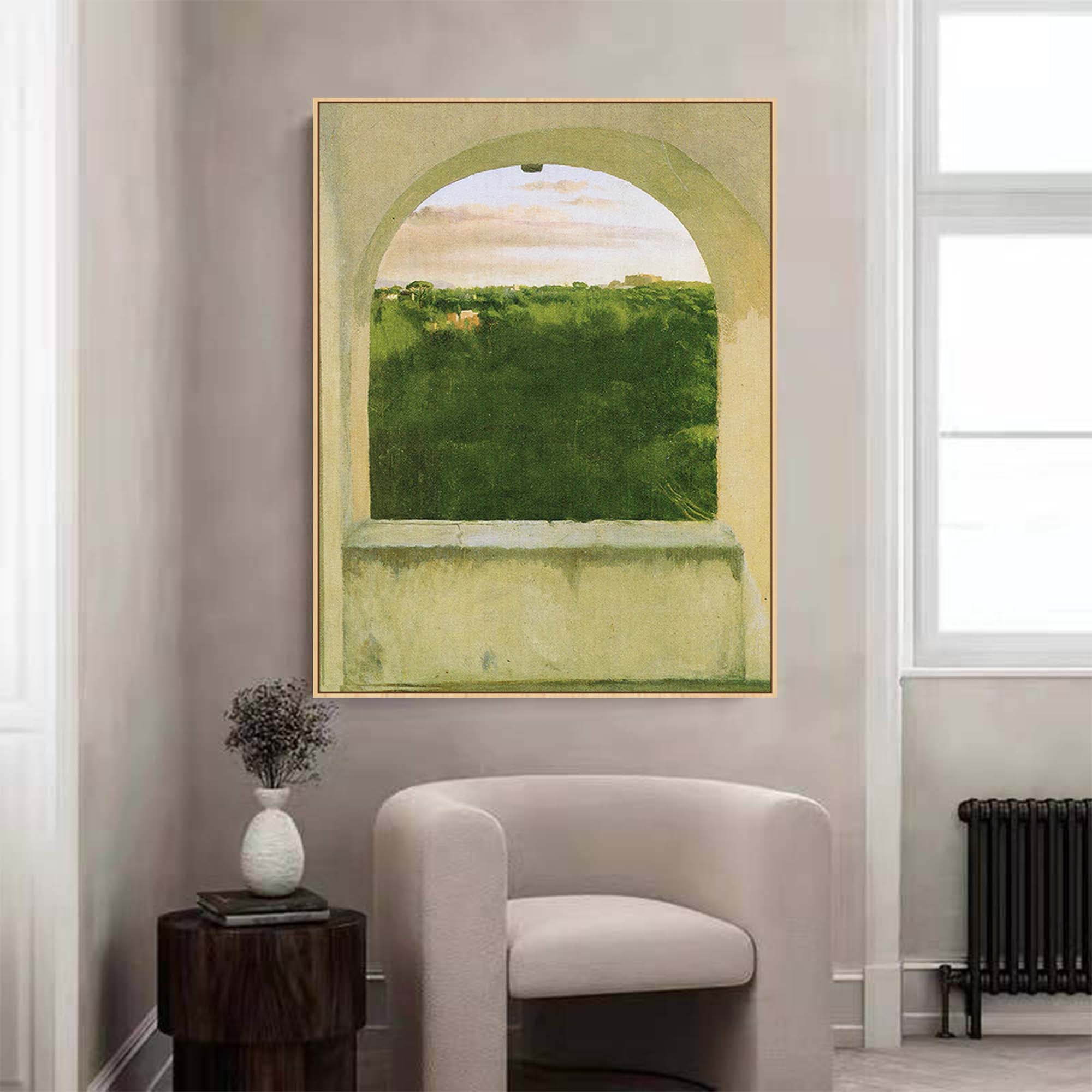 Framed Serenity: View Through the Arch
