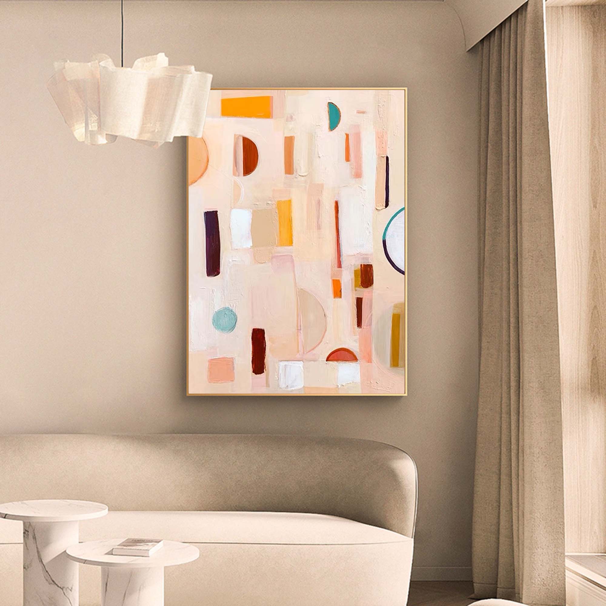 Pastel Geometry: Subtle Shapes in Motion