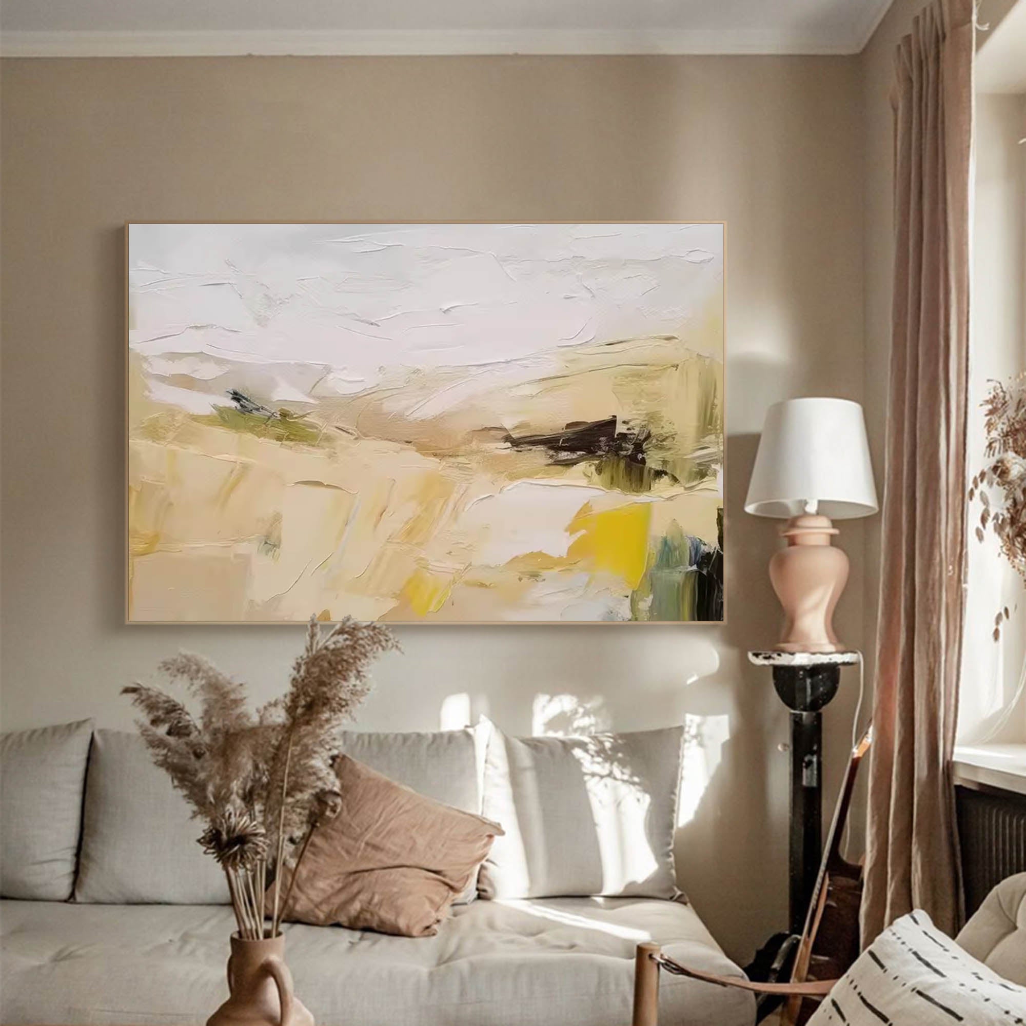 Textured Minimalist Landscape Art