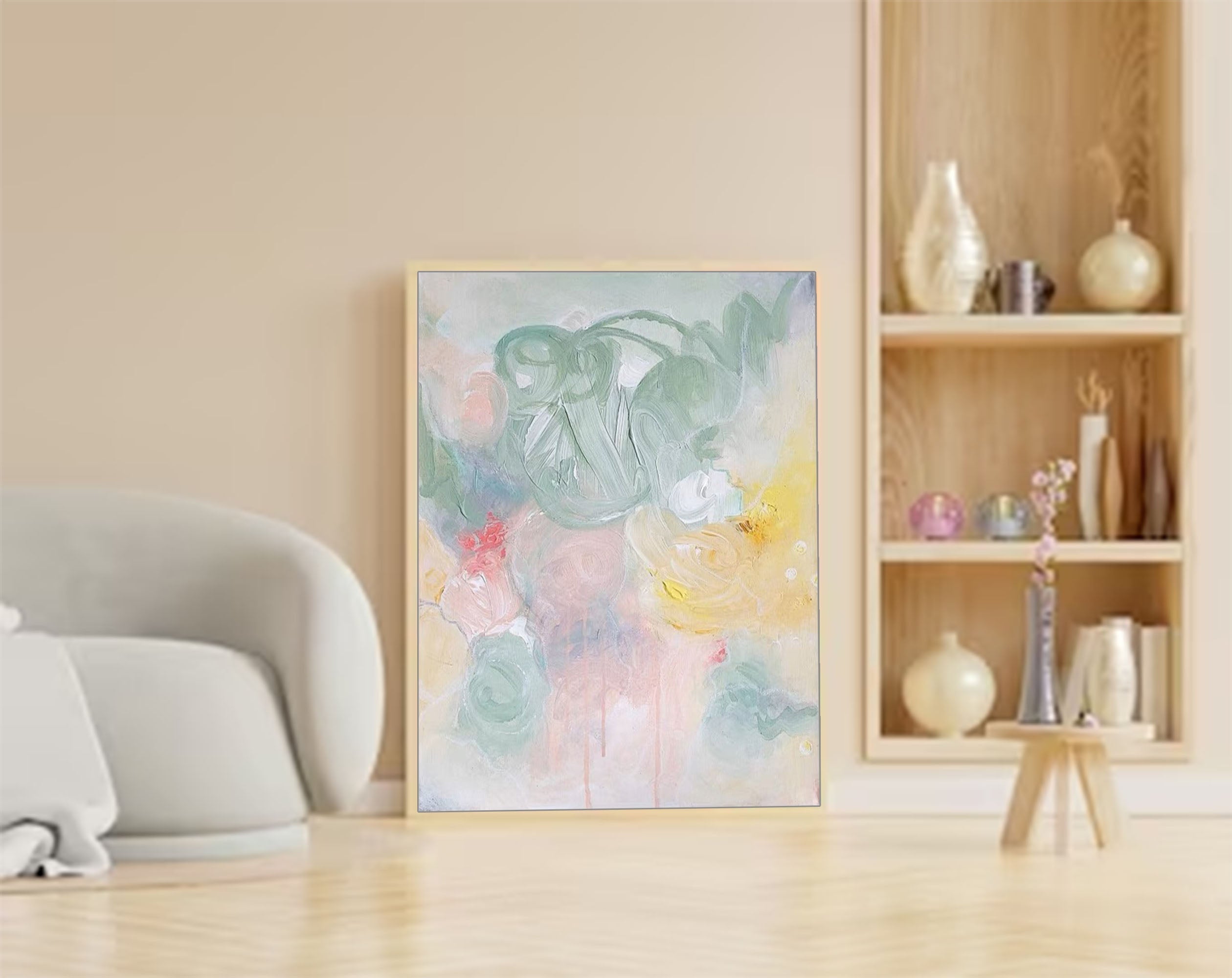 Soft Whispers: Pastel Abstract Flow