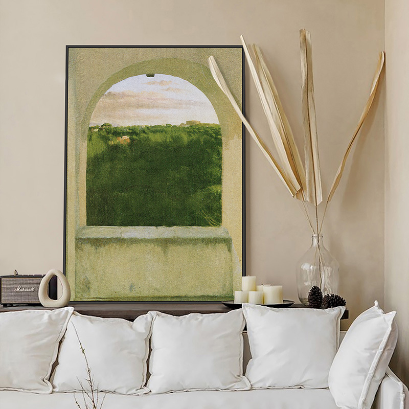 Framed Serenity: View Through the Arch