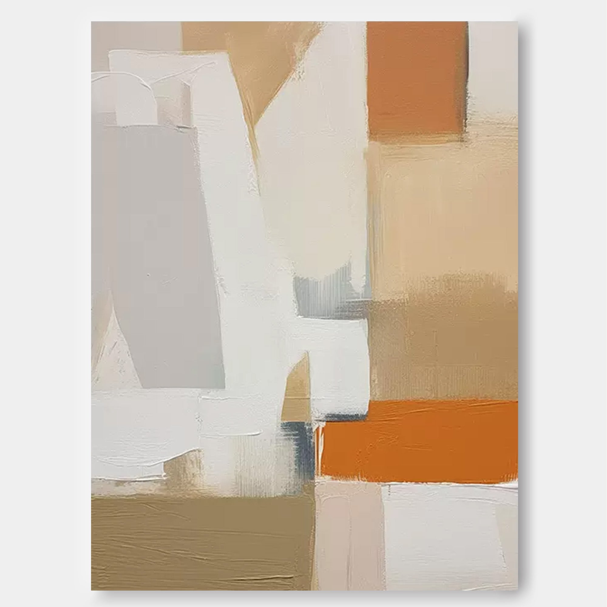 Neutral Tones Geometric Abstract Art