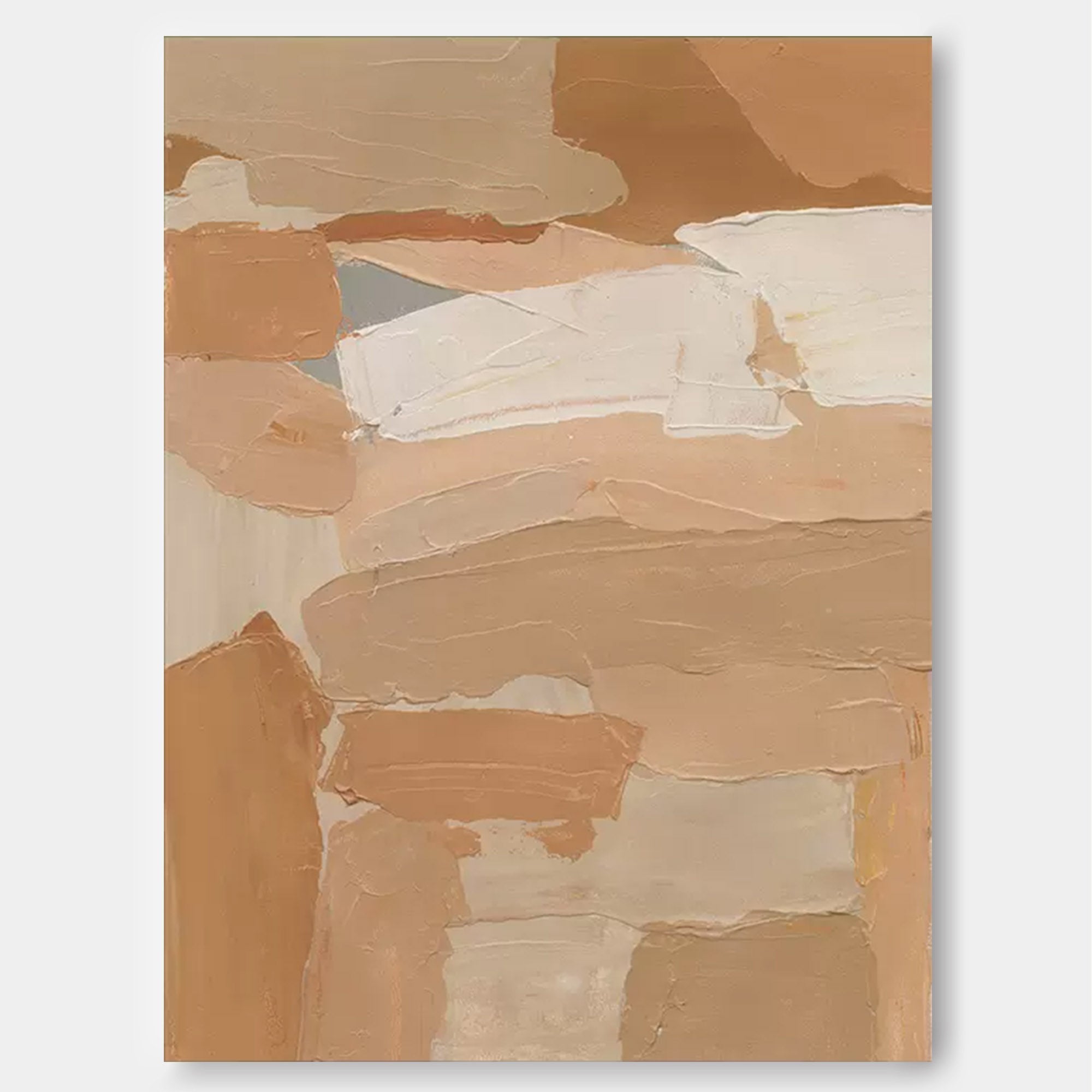 Earthy Abstract Textured Canvas Art