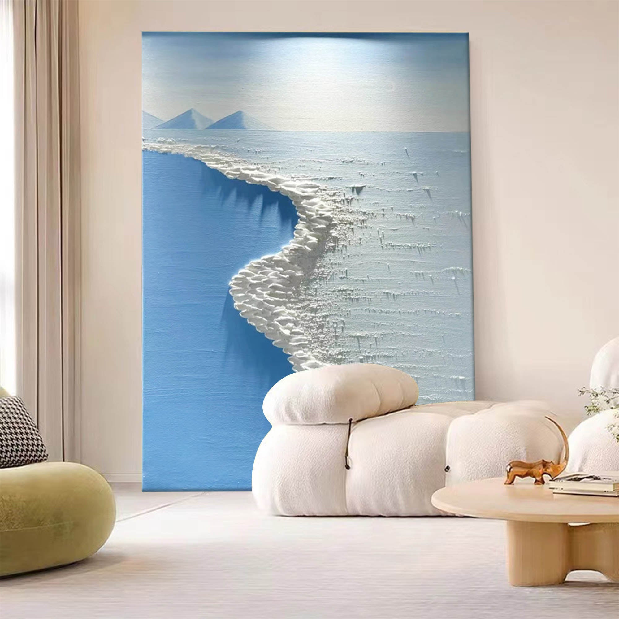 Textured Coastline: Abstract Ocean Serenity