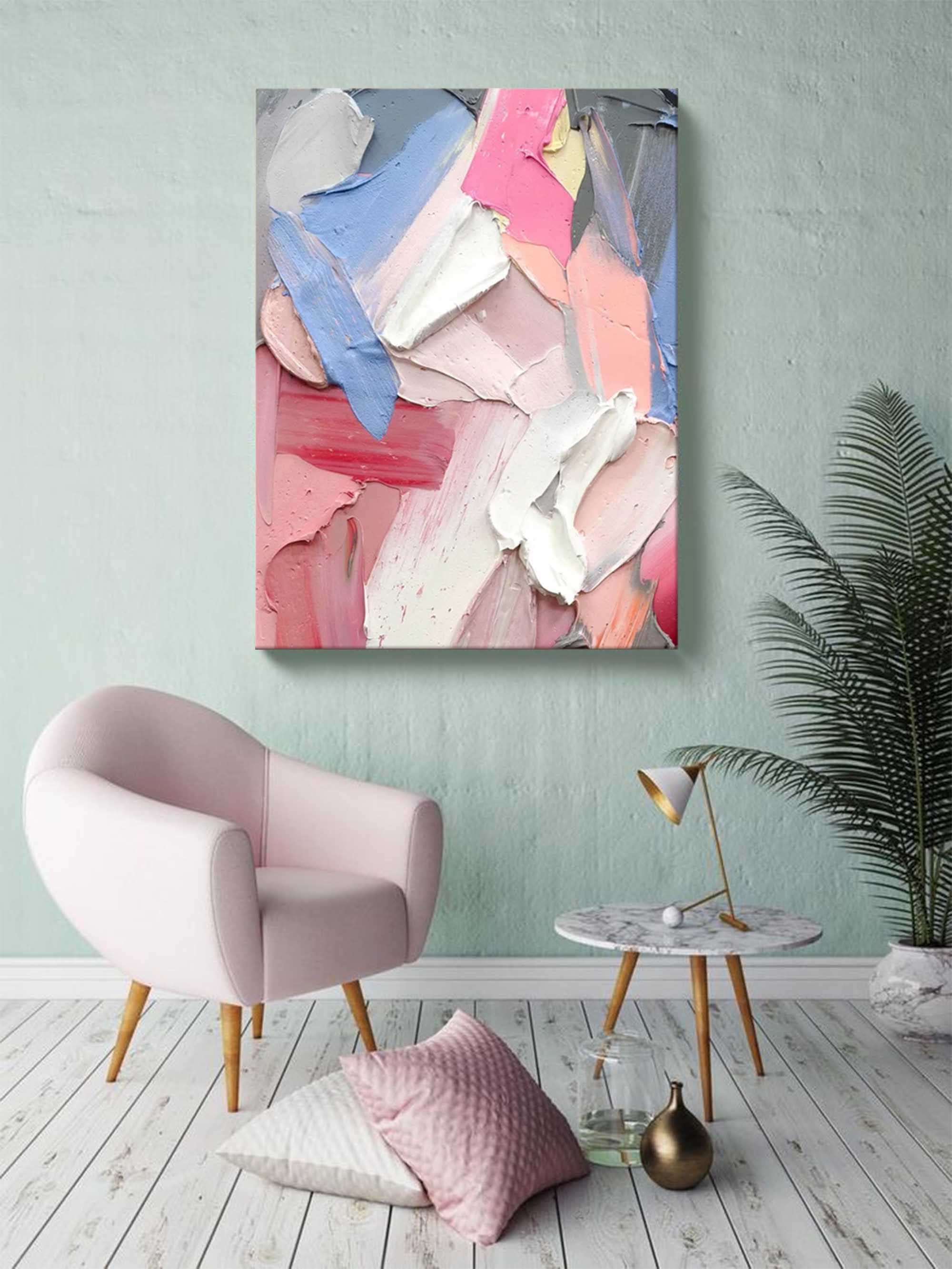 Textured Abstract Palette Knife Canvas Art