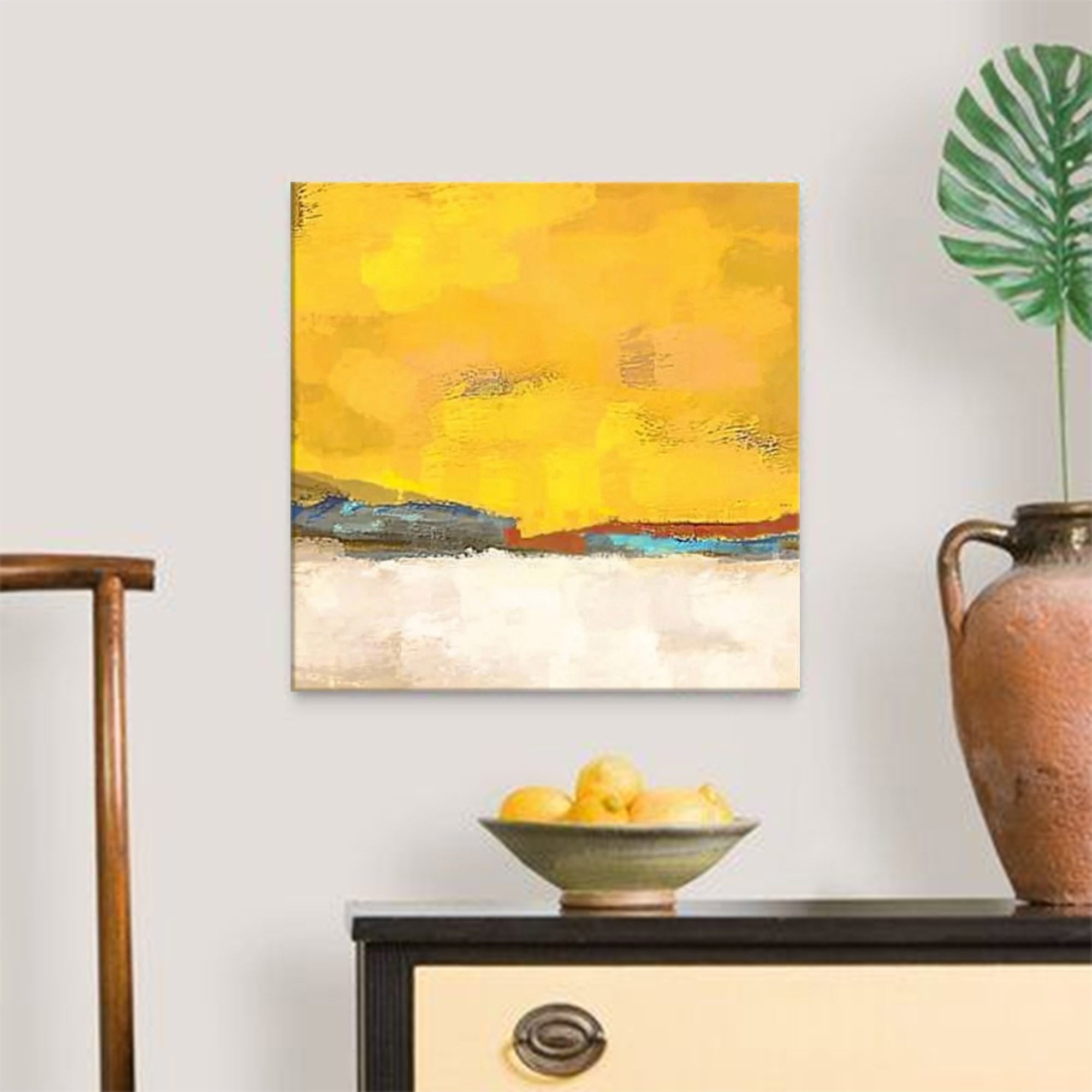 Golden Horizon: Abstract Sunset Serenity