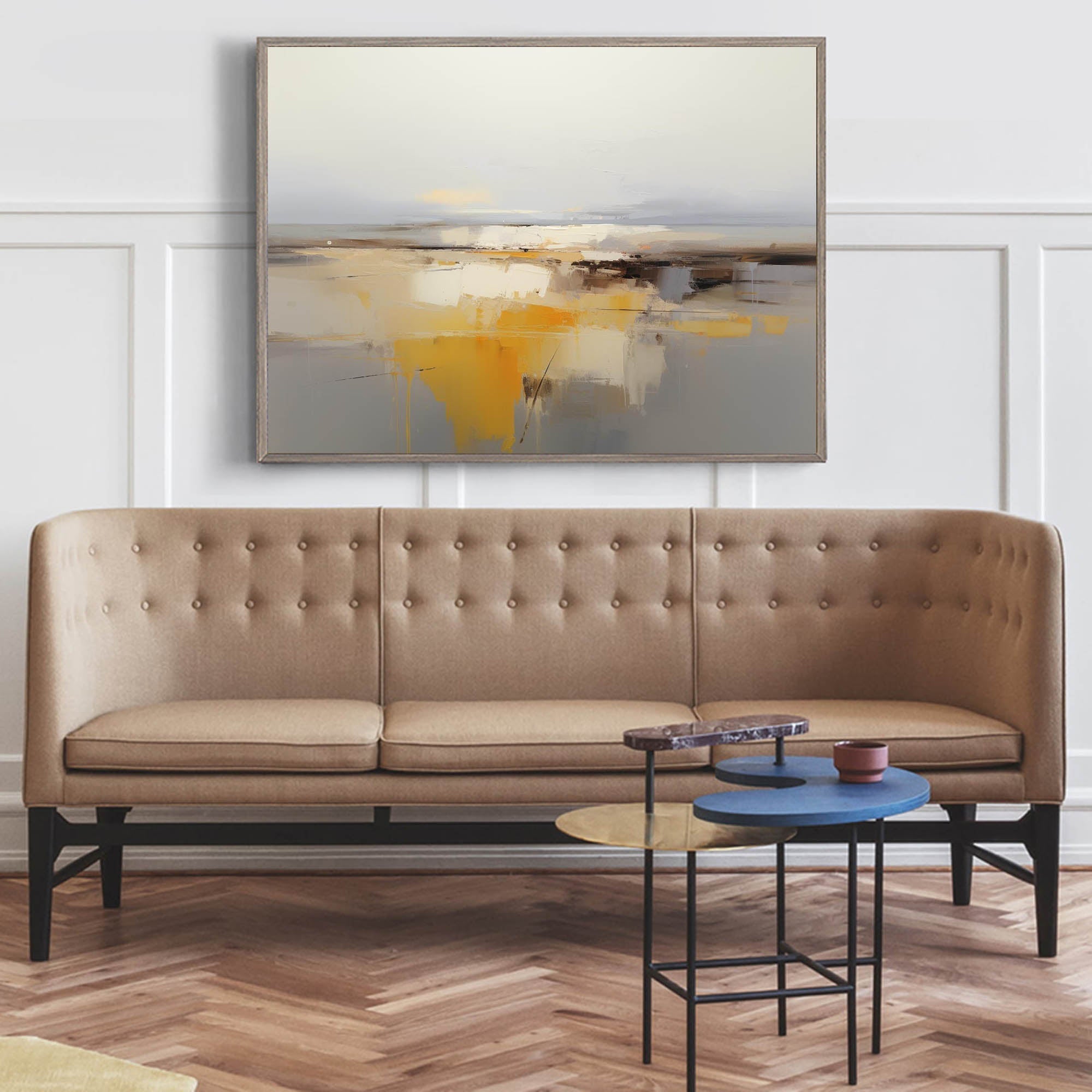 Golden Horizon Abstract Landscape