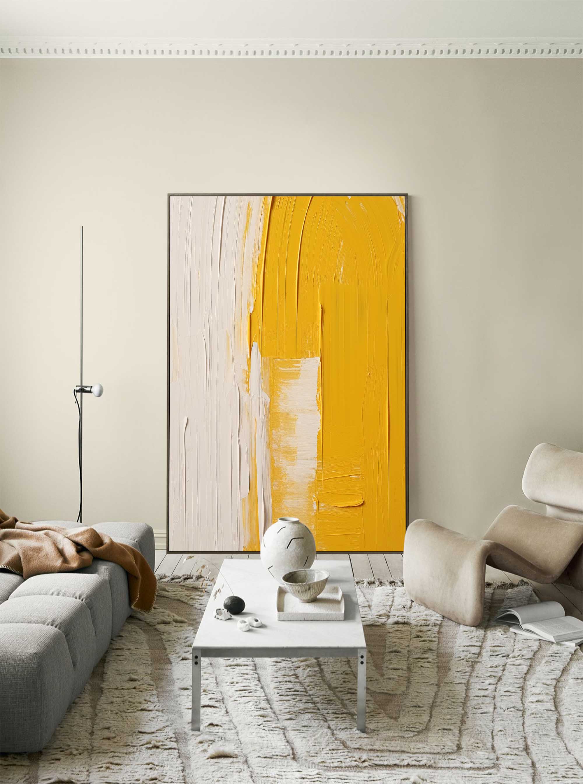 Sunlit Abstract Texture Canvas