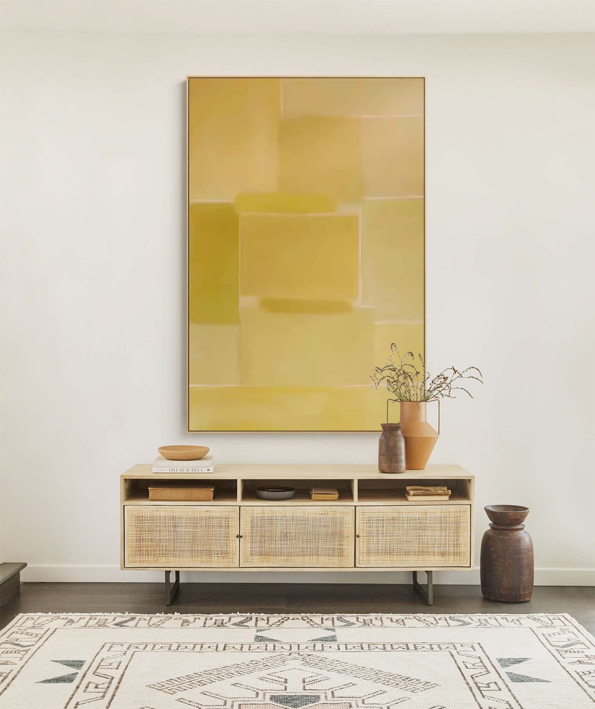 Minimalist Yellow Geometric Art