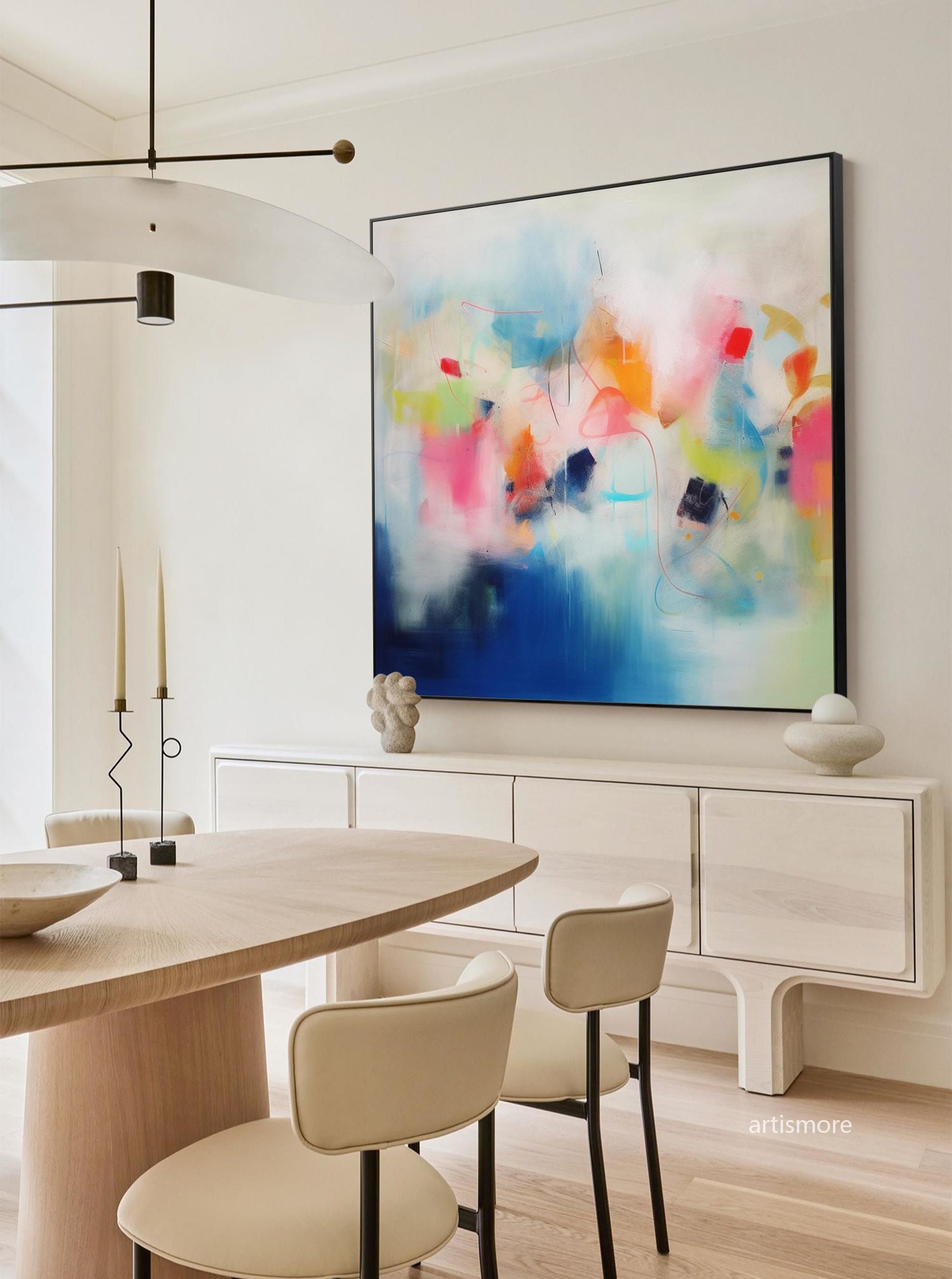 Vibrant Abstract Color Flow Art