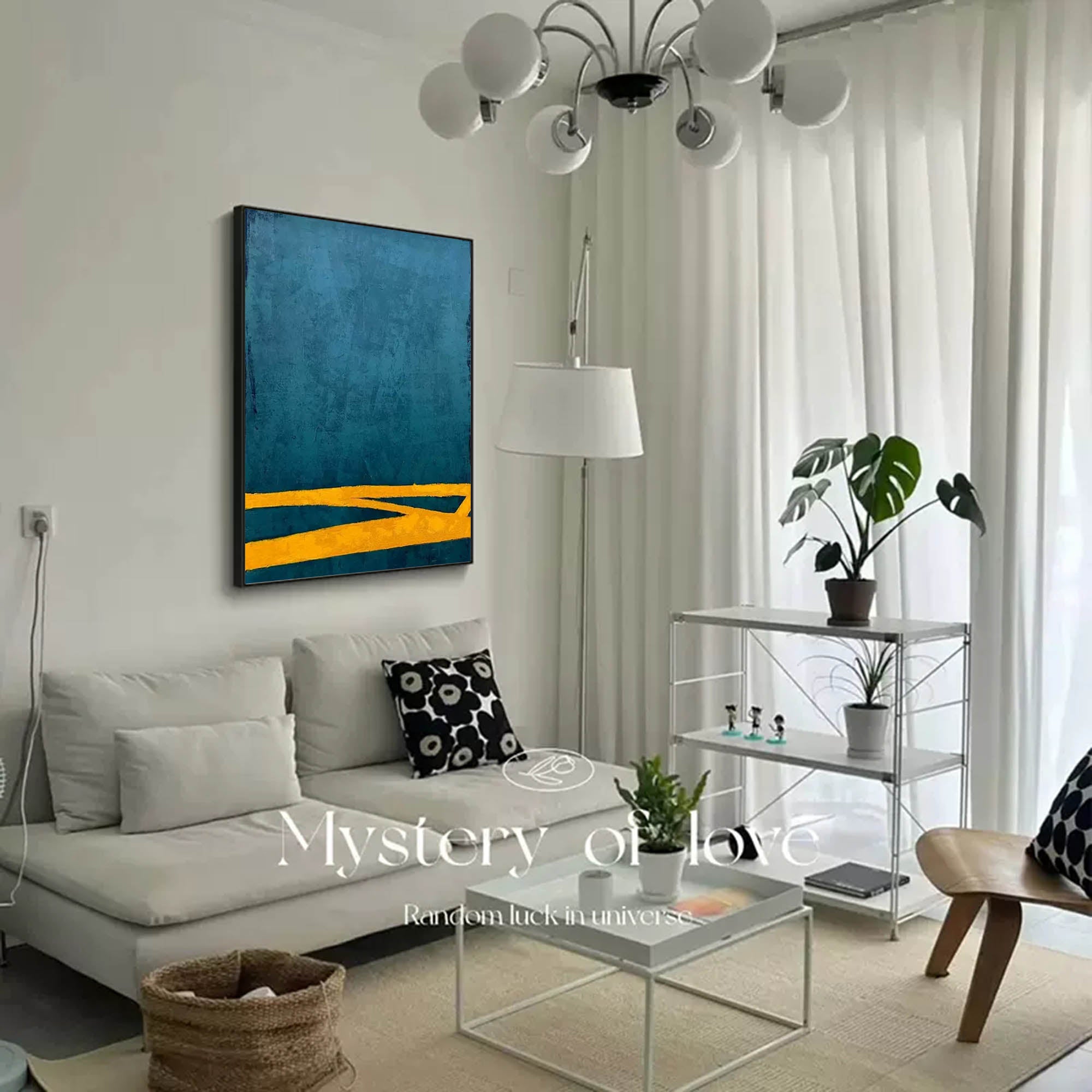 Teal and Gold Minimalist Canvas