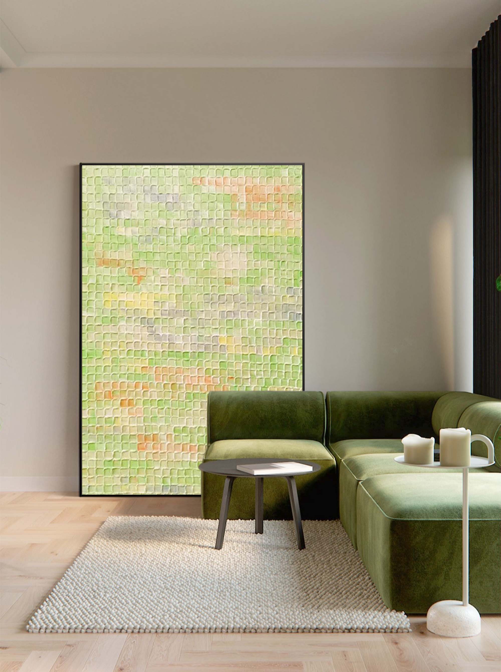 Spring Fields Textured Abstract Art
