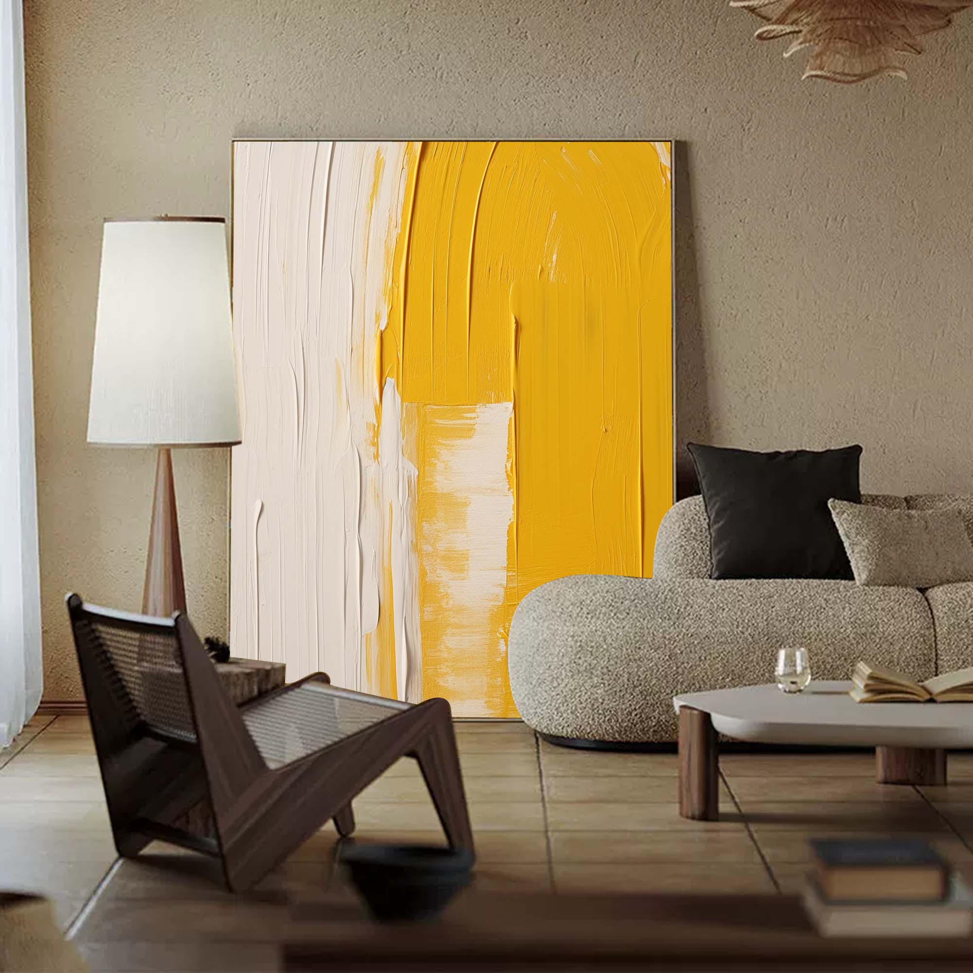Sunlit Abstract Texture Canvas