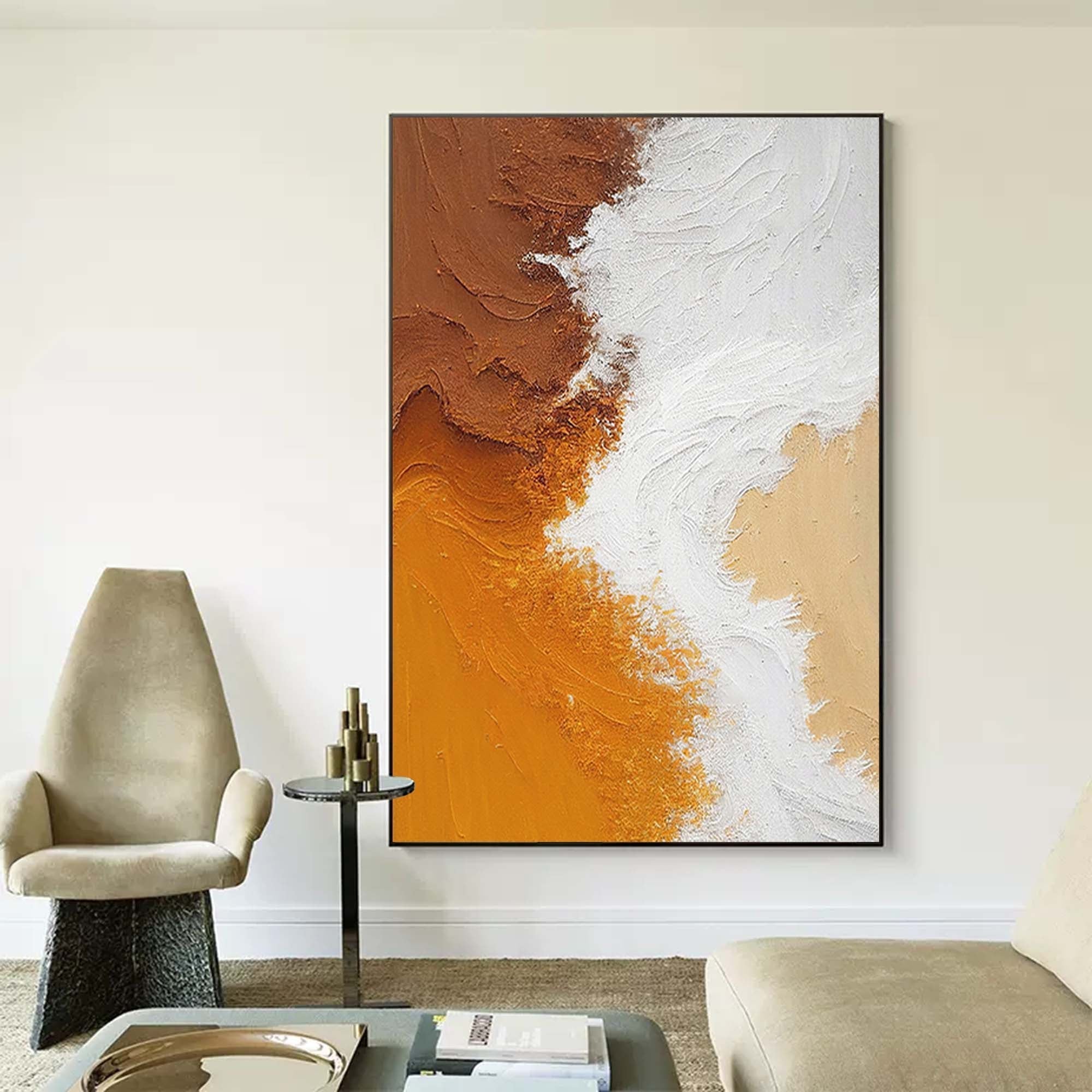 Textured Earth Tones Abstract Art