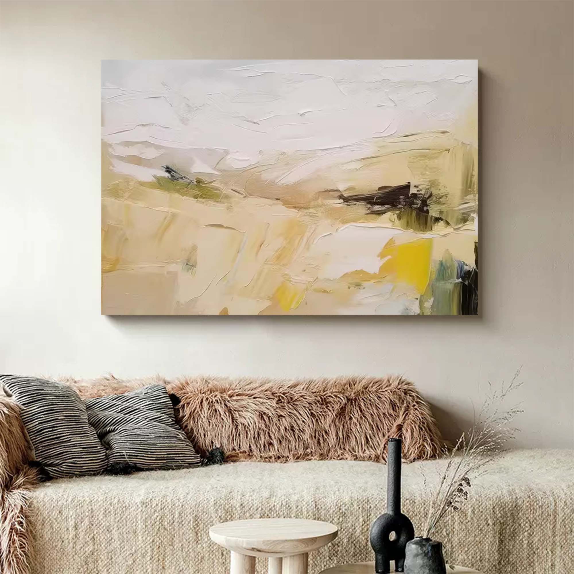 Textured Minimalist Landscape Art