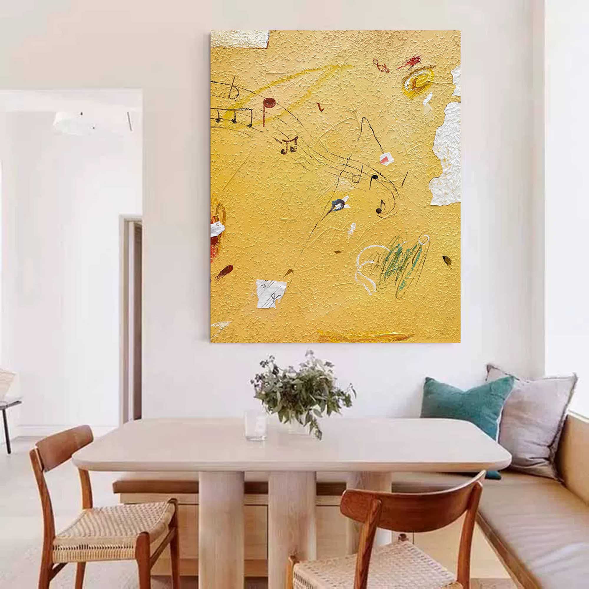 Musical Notes Abstract Textured Canvas Art